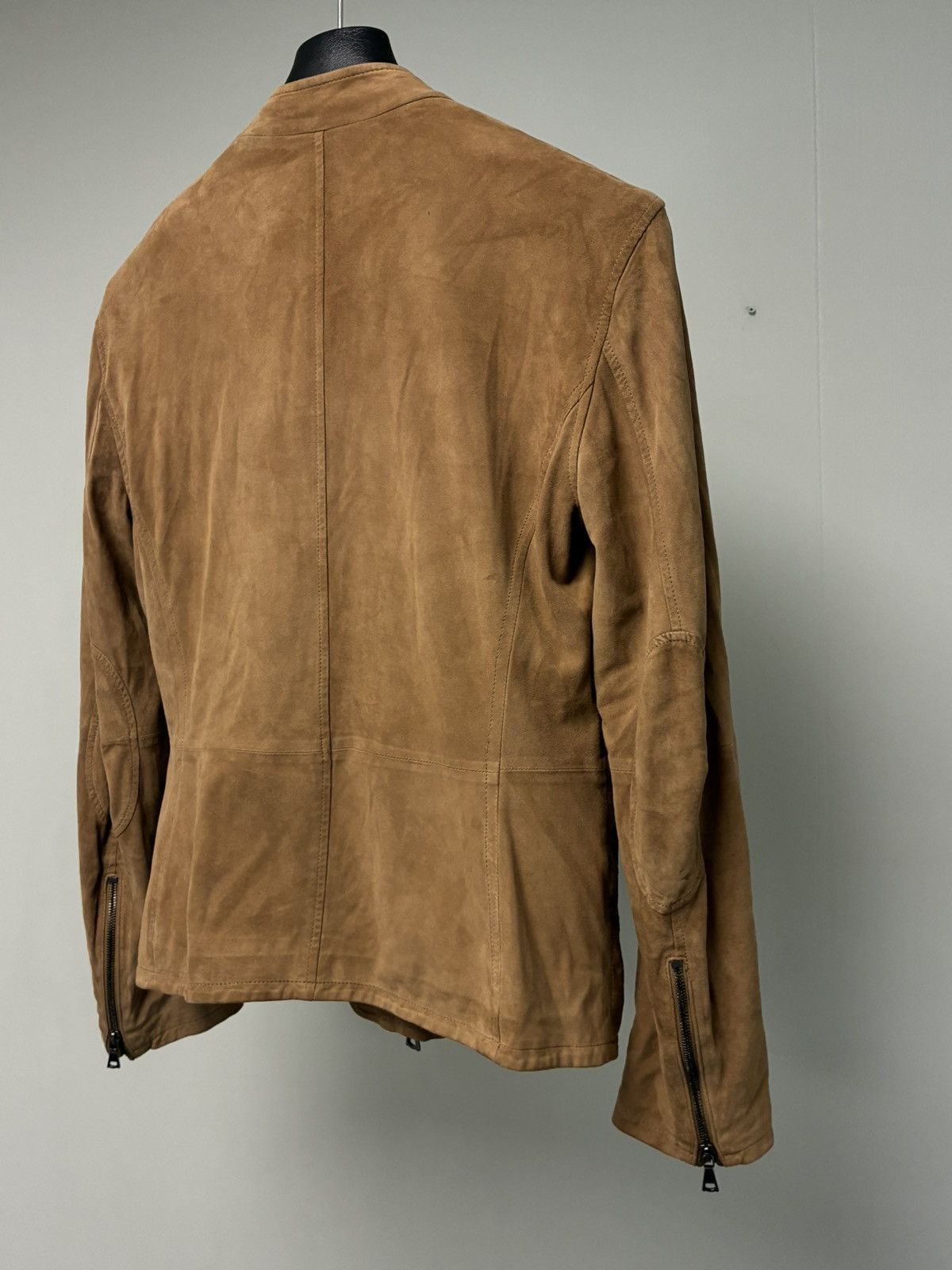 John Varvatos Suede Asymmetric Moto Jacket EU 44 USA 34 Size US S / EU 44-46 / 1 - 11 Thumbnail