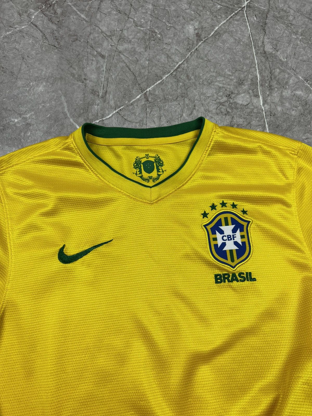 Nike Nike Brasil Soccer Jersey Tee T Shirt Size US S / EU 44-46 / 1 - 3 Thumbnail