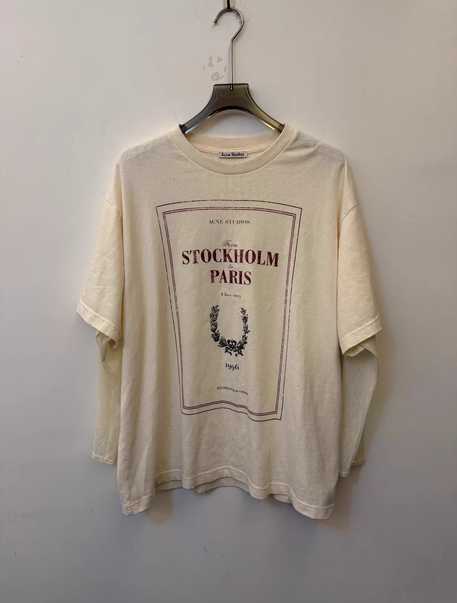 Acne Studios Acne FW25 Women's Lace Logo Crewneck LS Tee Ivory S Size US S / EU 44-46 / 1 - 1 Thumbnail