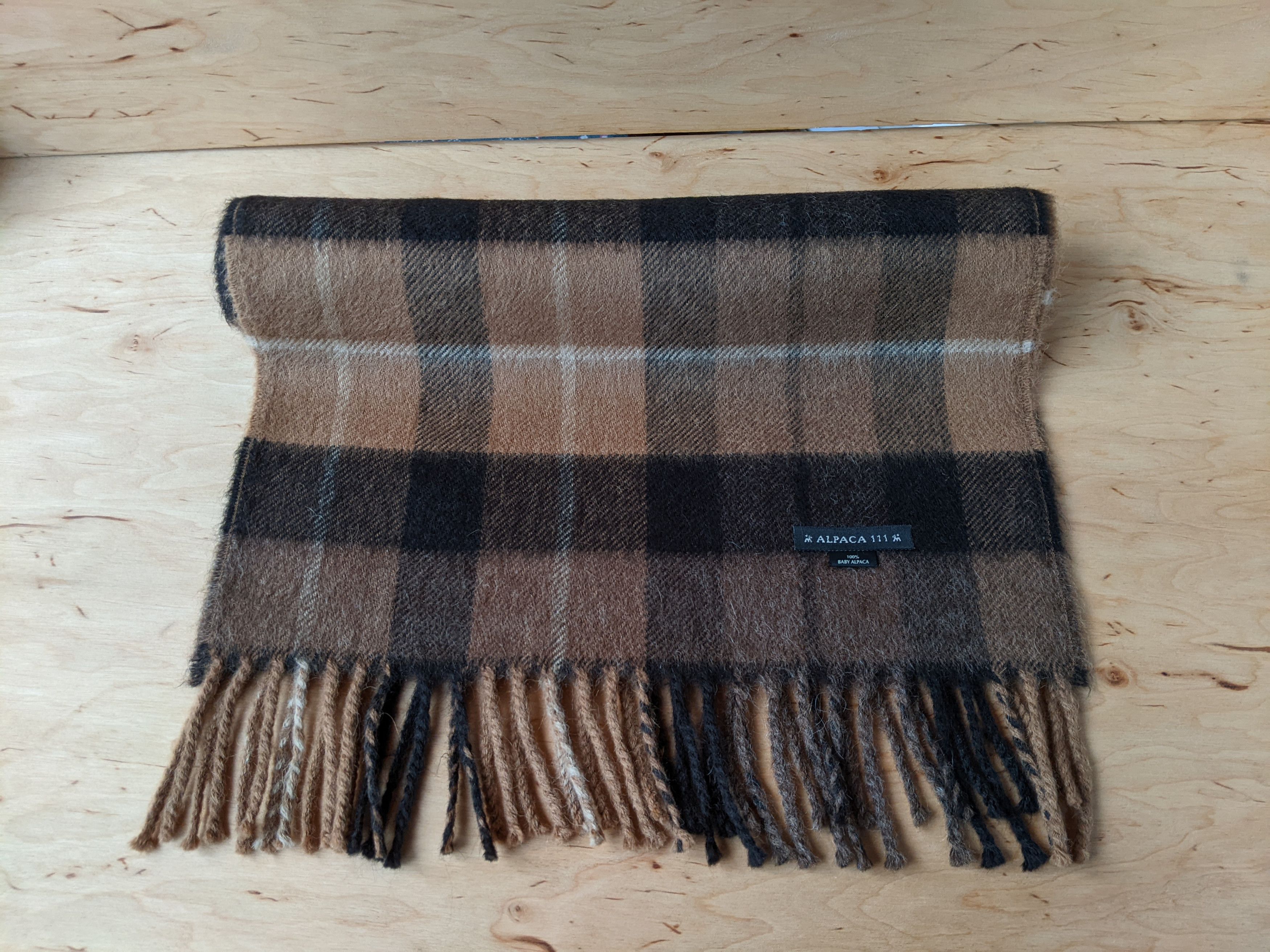 Vintage Alpaca11 Wool Plaid Scarf Barbour Burberry Polo Ralph Lauren Size ONE SIZE - 2 Thumbnail