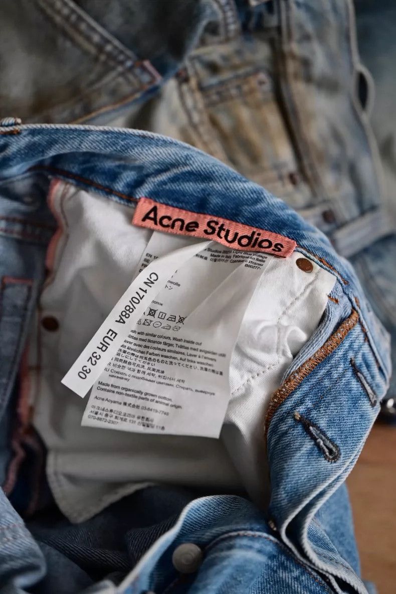 Acne Studios acne studios Light blue straight-leg wide-leg jeans 2504-N Size US 30 / EU 46 - 3 Thumbnail
