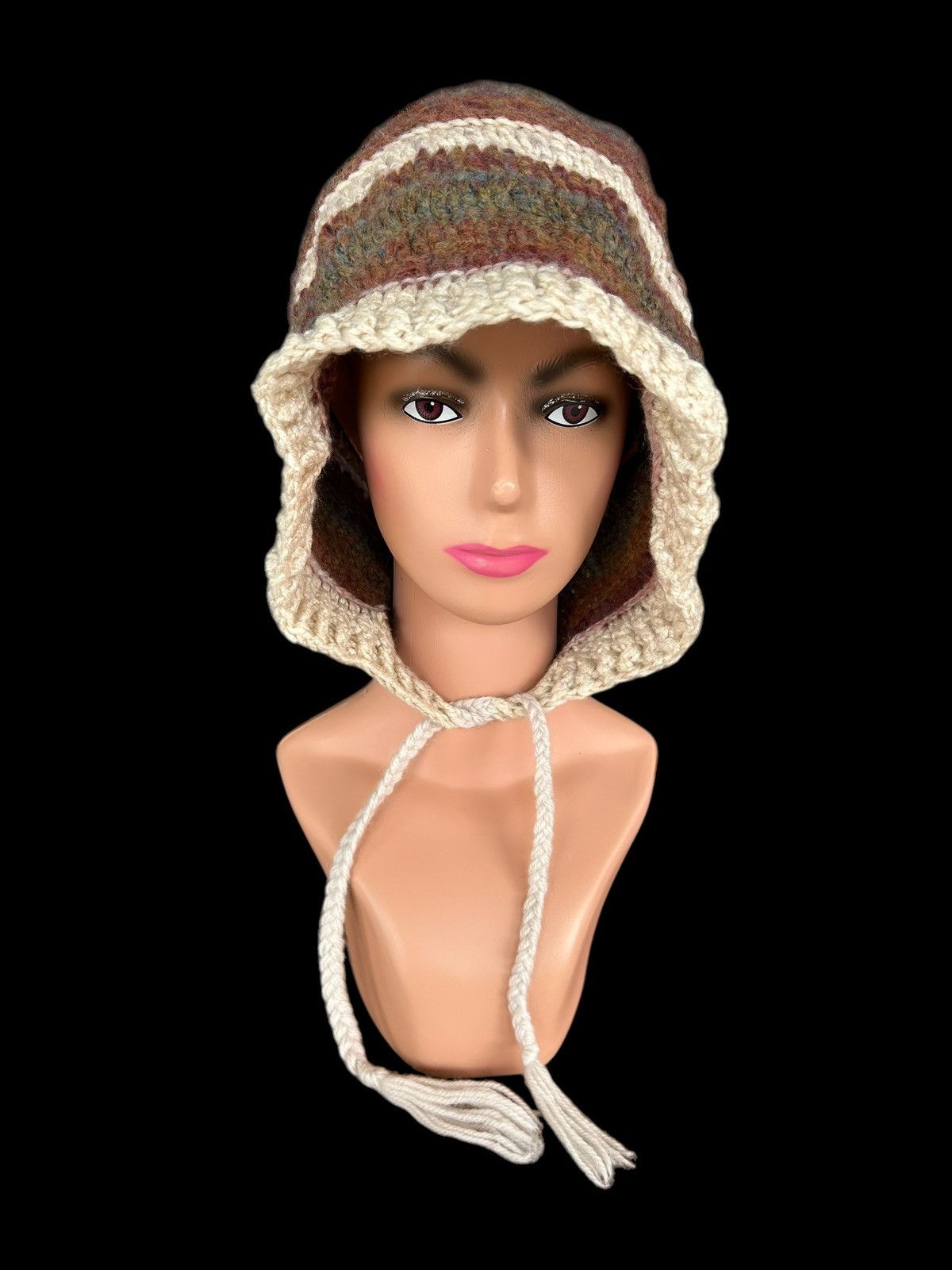 Japanese Brand × Kapital × Vintage Crochet Knitted Handmade hairy Beanie Hats Rare Size ONE SIZE - 6 Thumbnail
