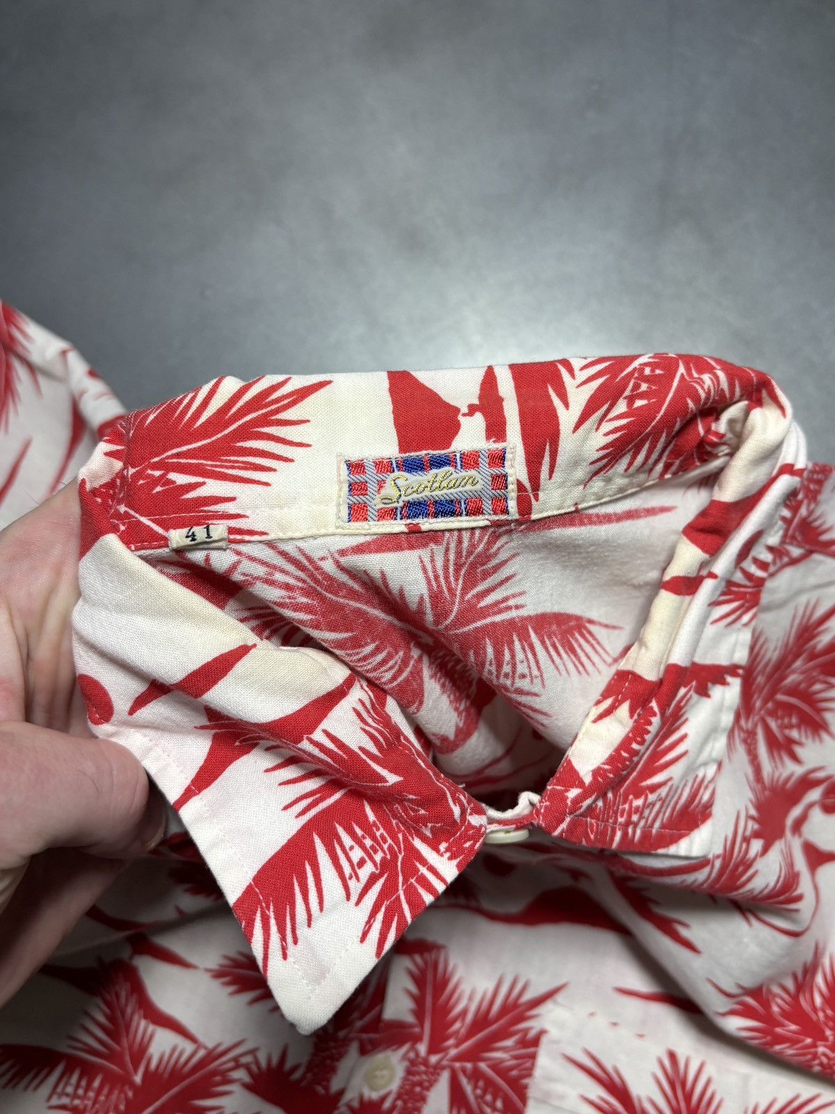 Vintage True Vintage Cotton Hawaiian Shirt Light Boxy Camp Print 41 Size US M / EU 48-50 / 2 - 3 Thumbnail
