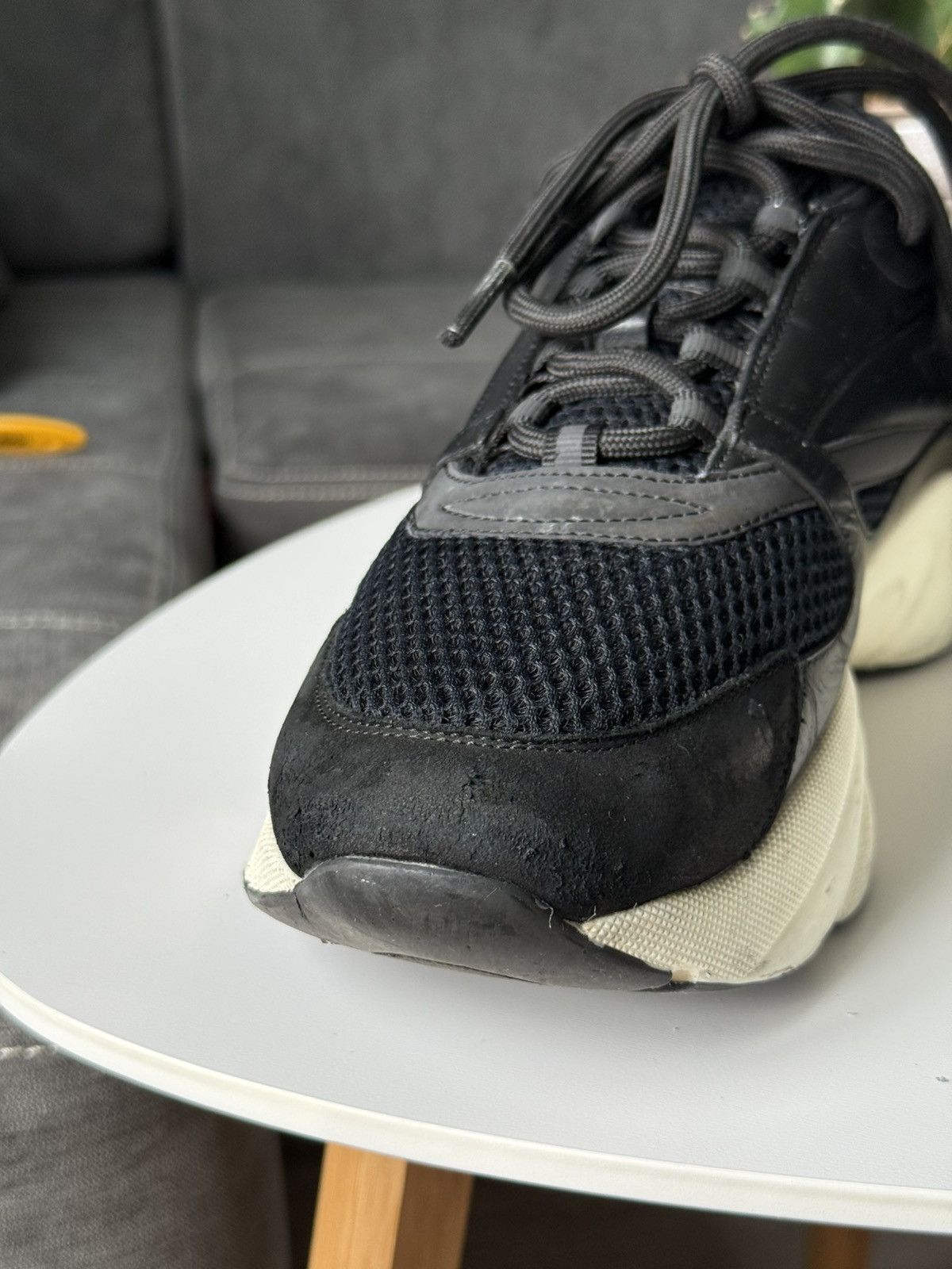 Dior DIOR B22 Reflective Sneakers Leather Black Size US 10.5 / EU 43-44 - 15 Thumbnail
