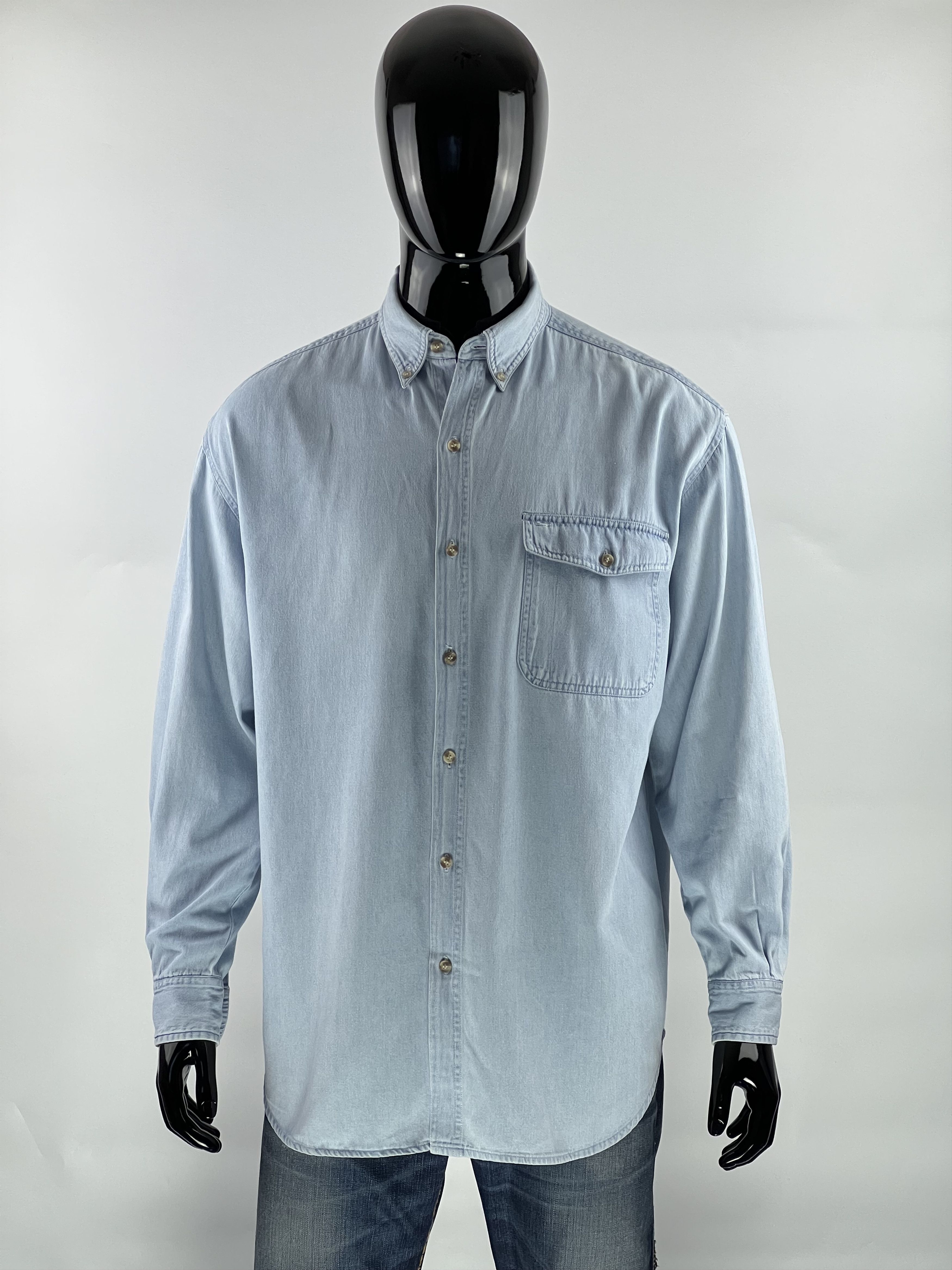 Disney × Vintage 90s Walt Disney Jeans Co Mickey Mouse Denim Overshirt Size M Size US M / EU 48-50 / 2 - 2 Thumbnail