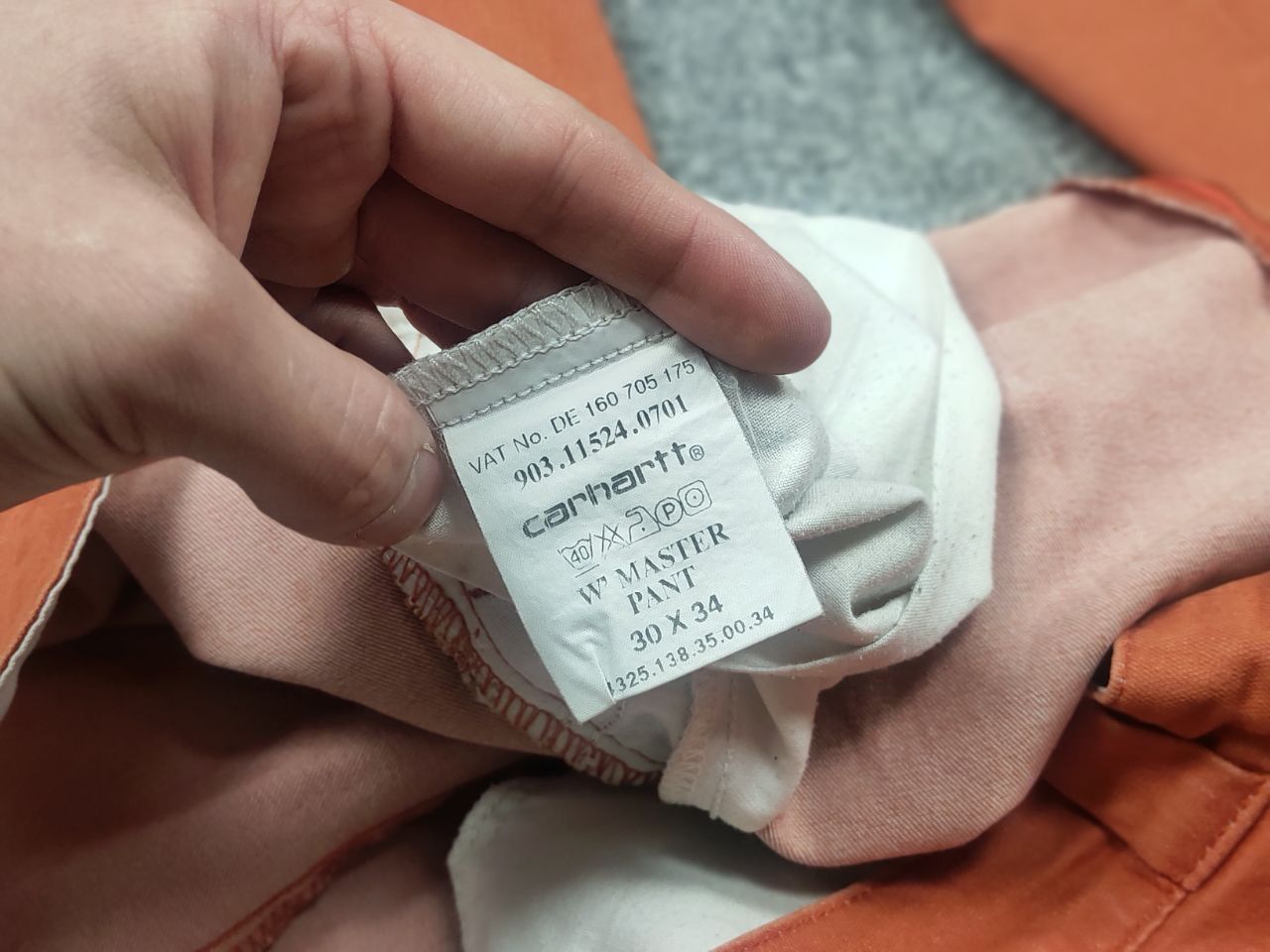 Carhartt Vintage 90's Carhartt Master Trouser Pants Canvas orange Size US 30 / EU 46 - 15 Thumbnail