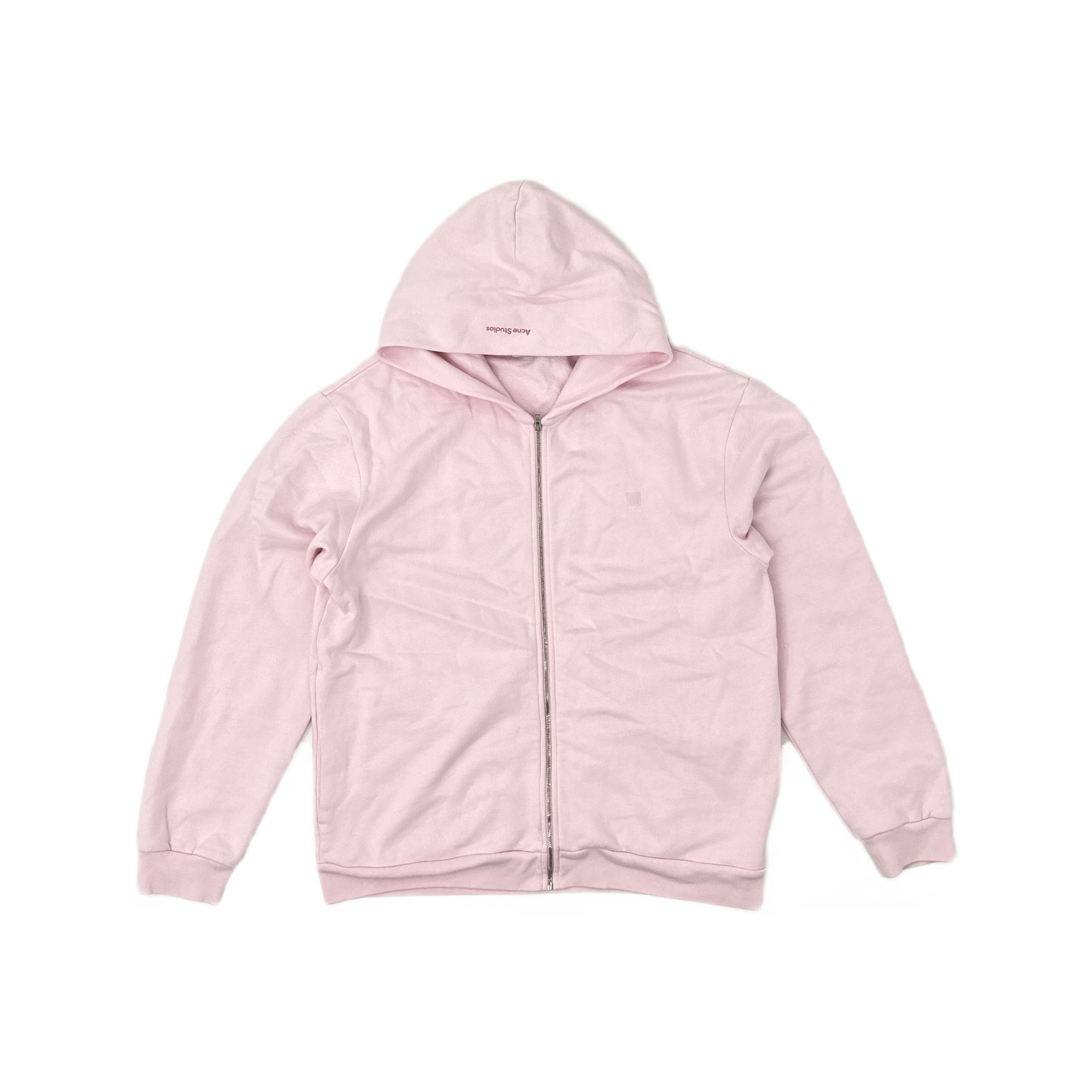 Acne Studios Acne Studios Face Patch Zip-Up Hoodie Pink Size L Size US L / EU 52-54 / 3 - 1 Thumbnail