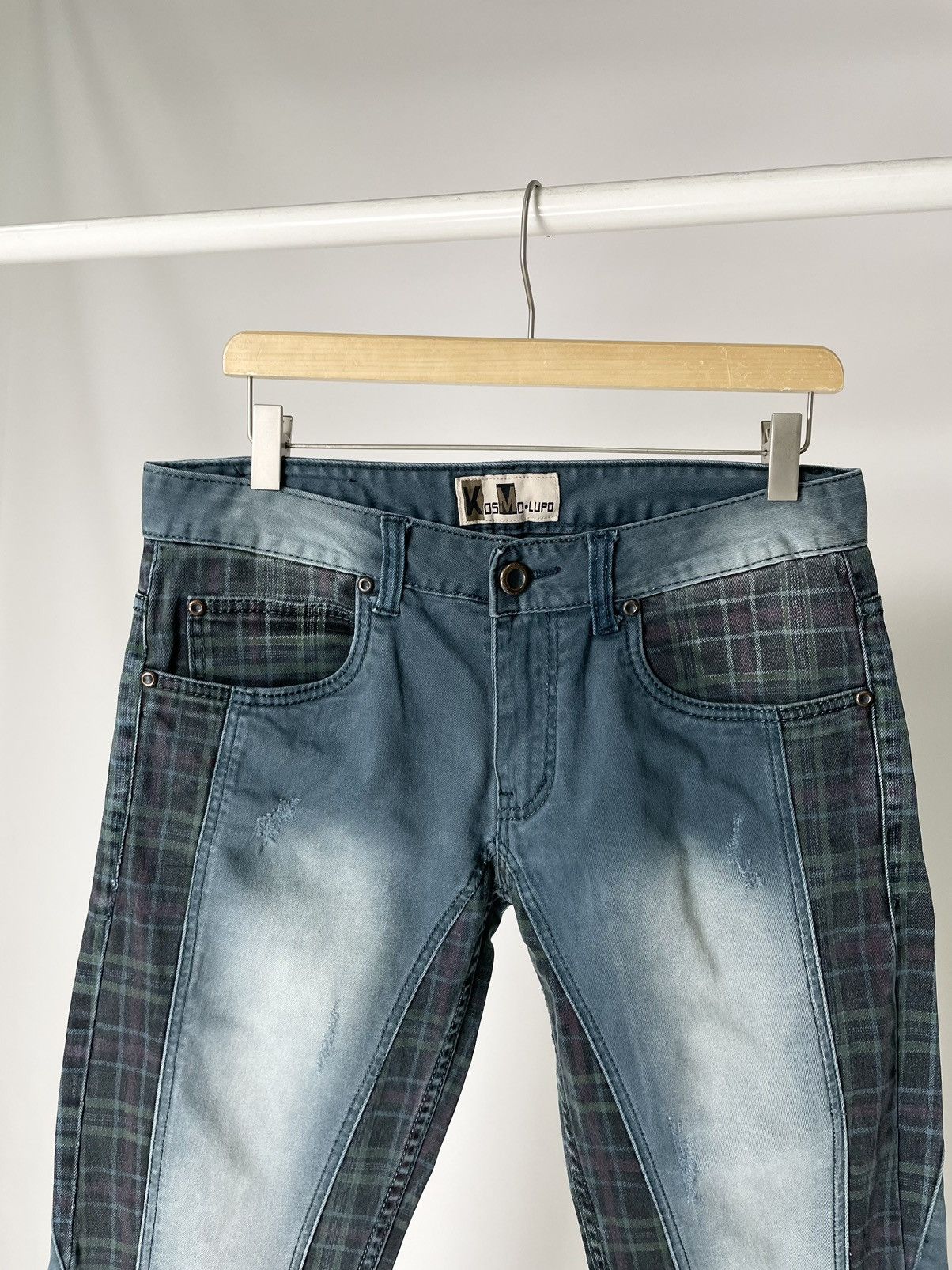 Kapital Kos Mo Lupo Vintage Slim Fit Patchwork Kapital Style Jeans Size US 32 / EU 48 - 5 Thumbnail
