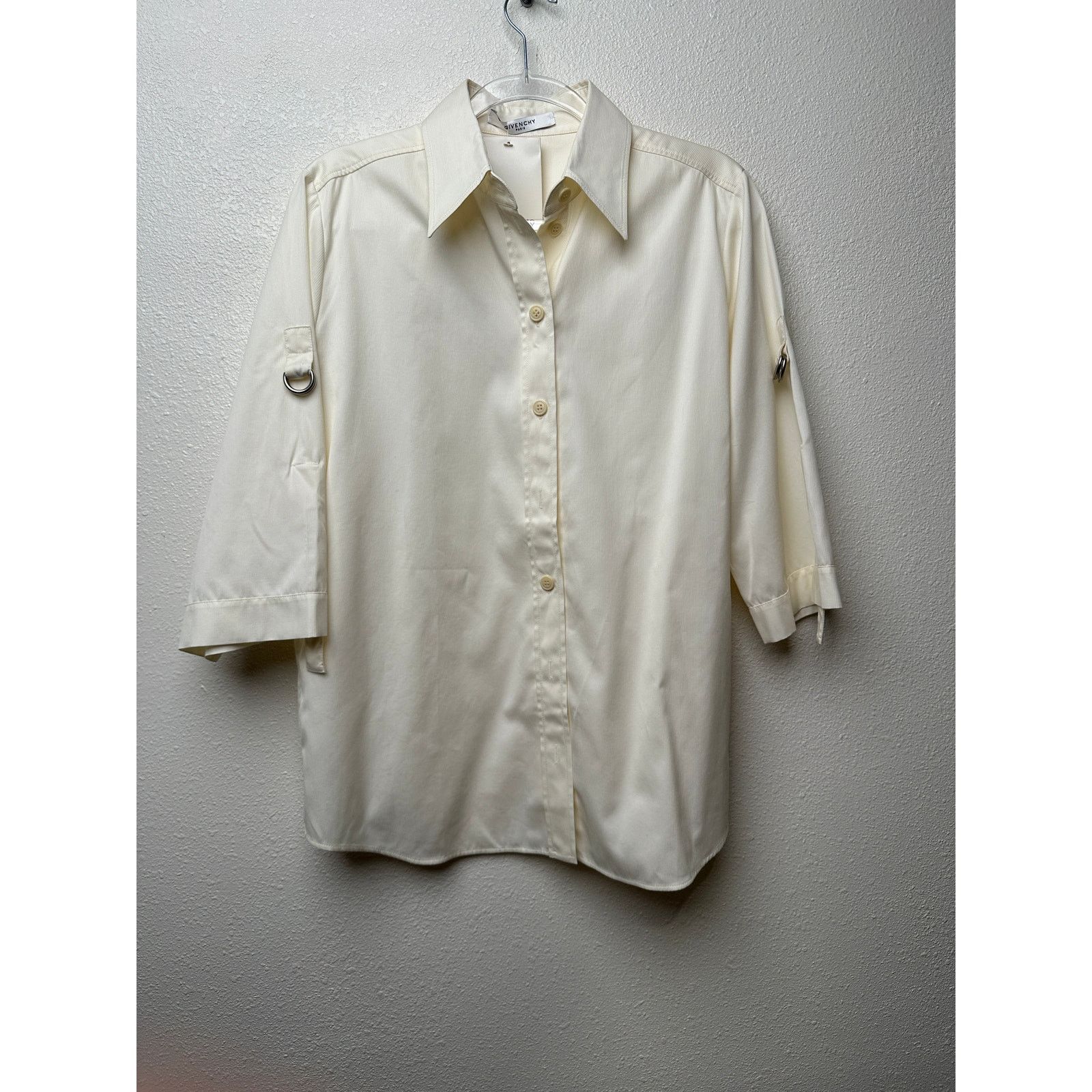 Givenchy NWT Givenchy Shirt Cream Mens US L Roll Tab Sleeves Size US L / EU 52-54 / 3 - 3 Thumbnail