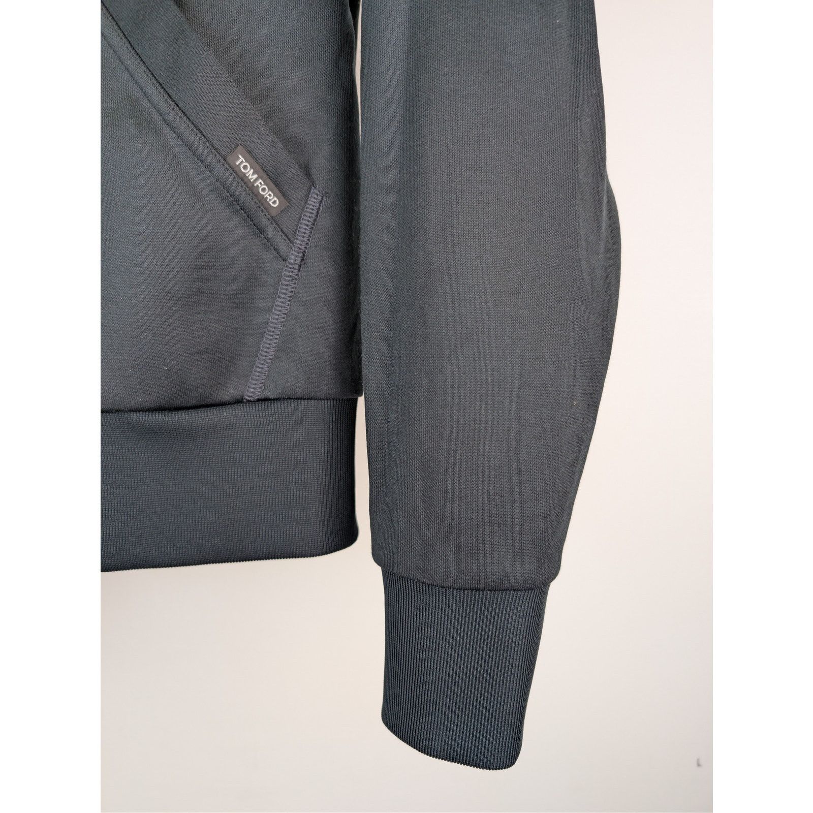 Tom Ford o1rshd1 CC20 High Neck Zip-Up Track Jacket in Black Size US M / EU 48-50 / 2 - 5 Thumbnail