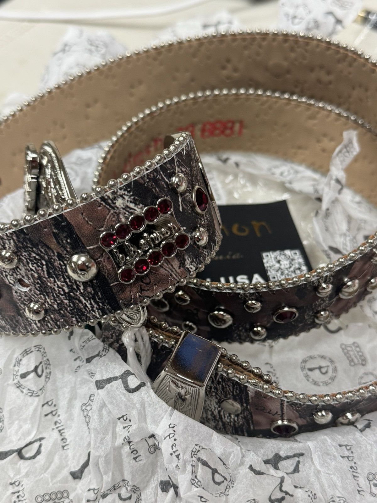 B.B. Simon × Supreme Supreme B. B. Simon Studded Ranger Belt Size ONE SIZE - 8 Thumbnail