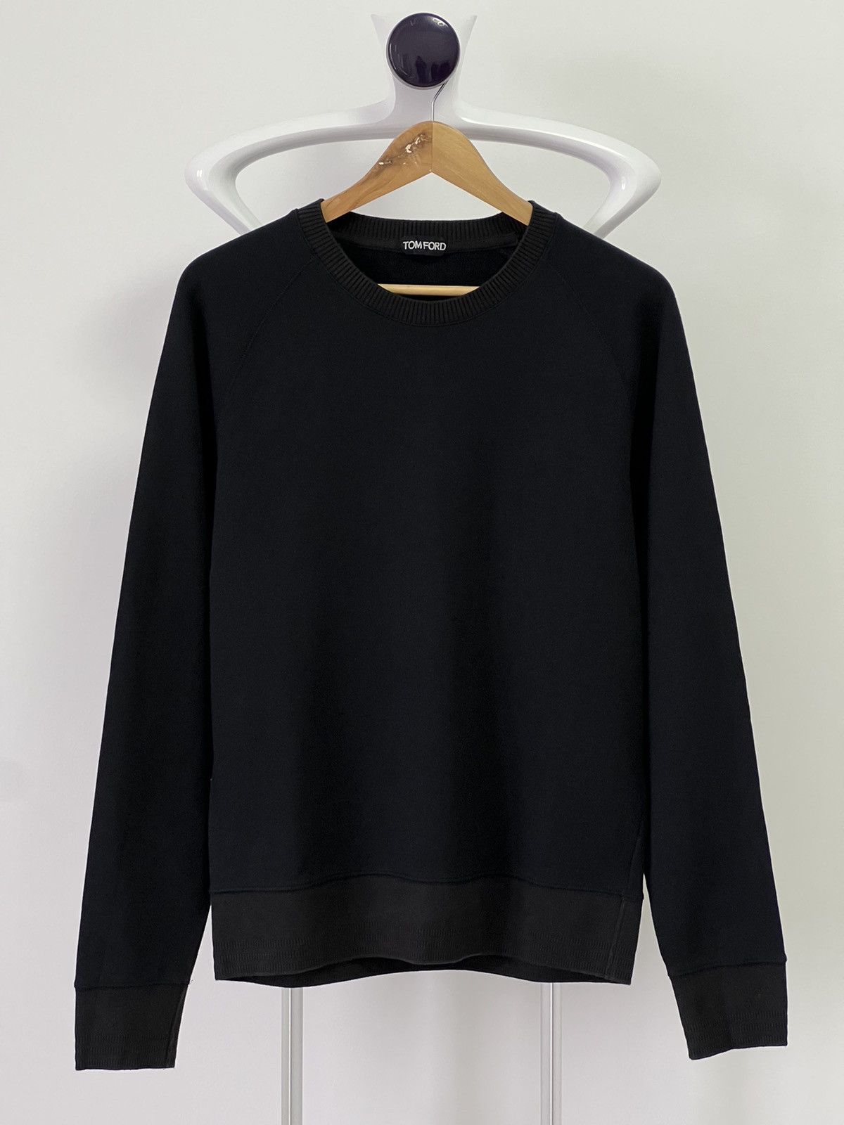 Tom Ford Tom Ford Black Cotton Sweatshirt Size US M / EU 48-50 / 2 - 1 Thumbnail