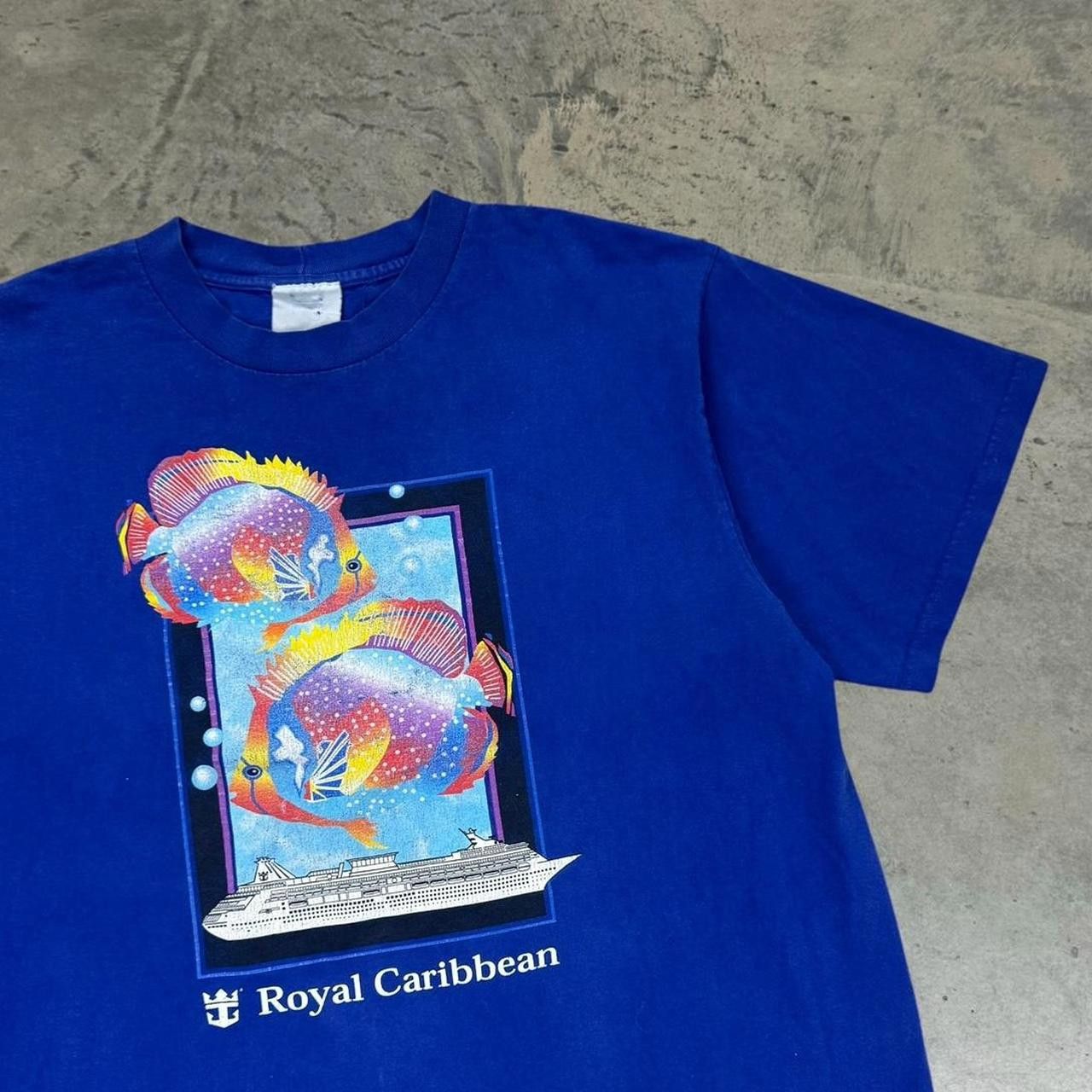 Vintage Vintage 90s Royal Caribbean Cruise Tropical Fish T-Shirt Size US XL / EU 56 / 4 - 1 Thumbnail