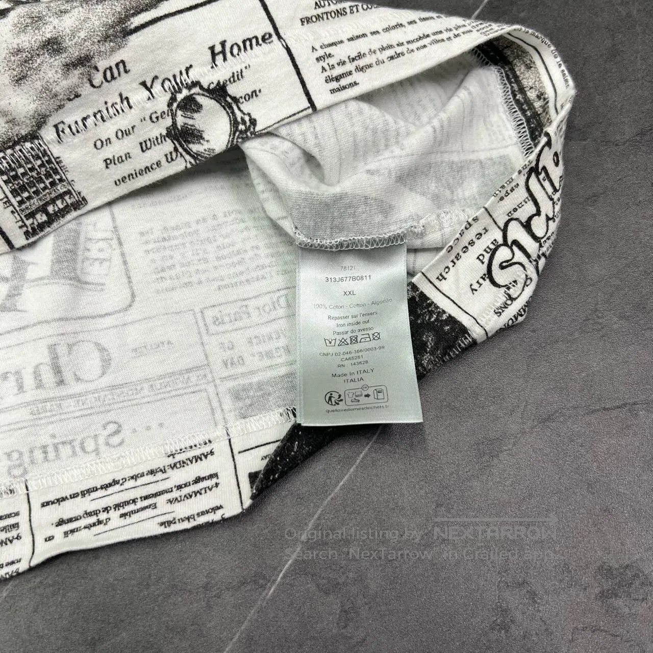 Dior Dior 23FW ERL Collaboration Peace & Love Newspaper Print S Size US XXL / EU 58 / 5 - 8 Thumbnail
