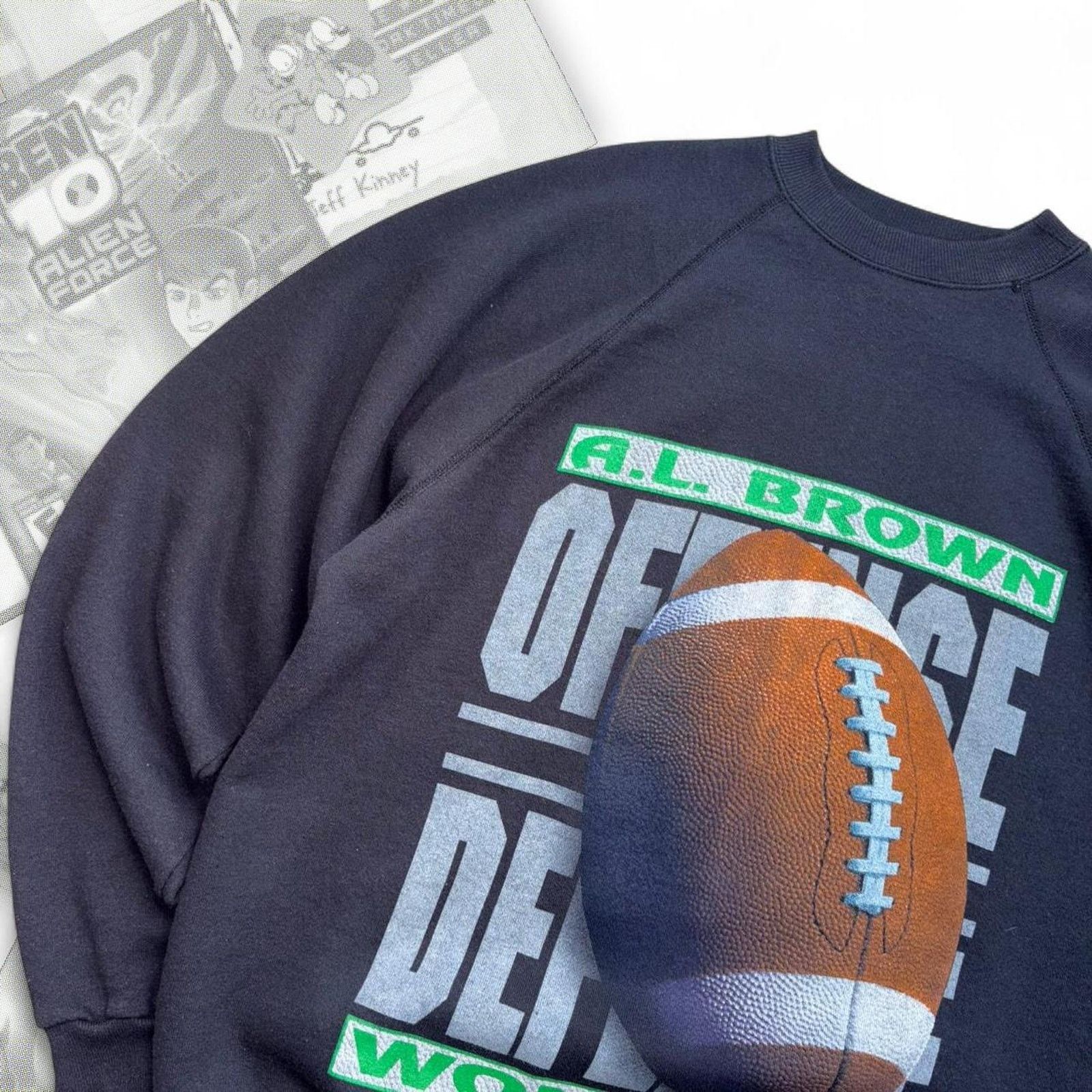 & Other Stories Black Vintage 90’s University Football Graphic Crewneck Size US XL / EU 56 / 4 - 2 Thumbnail