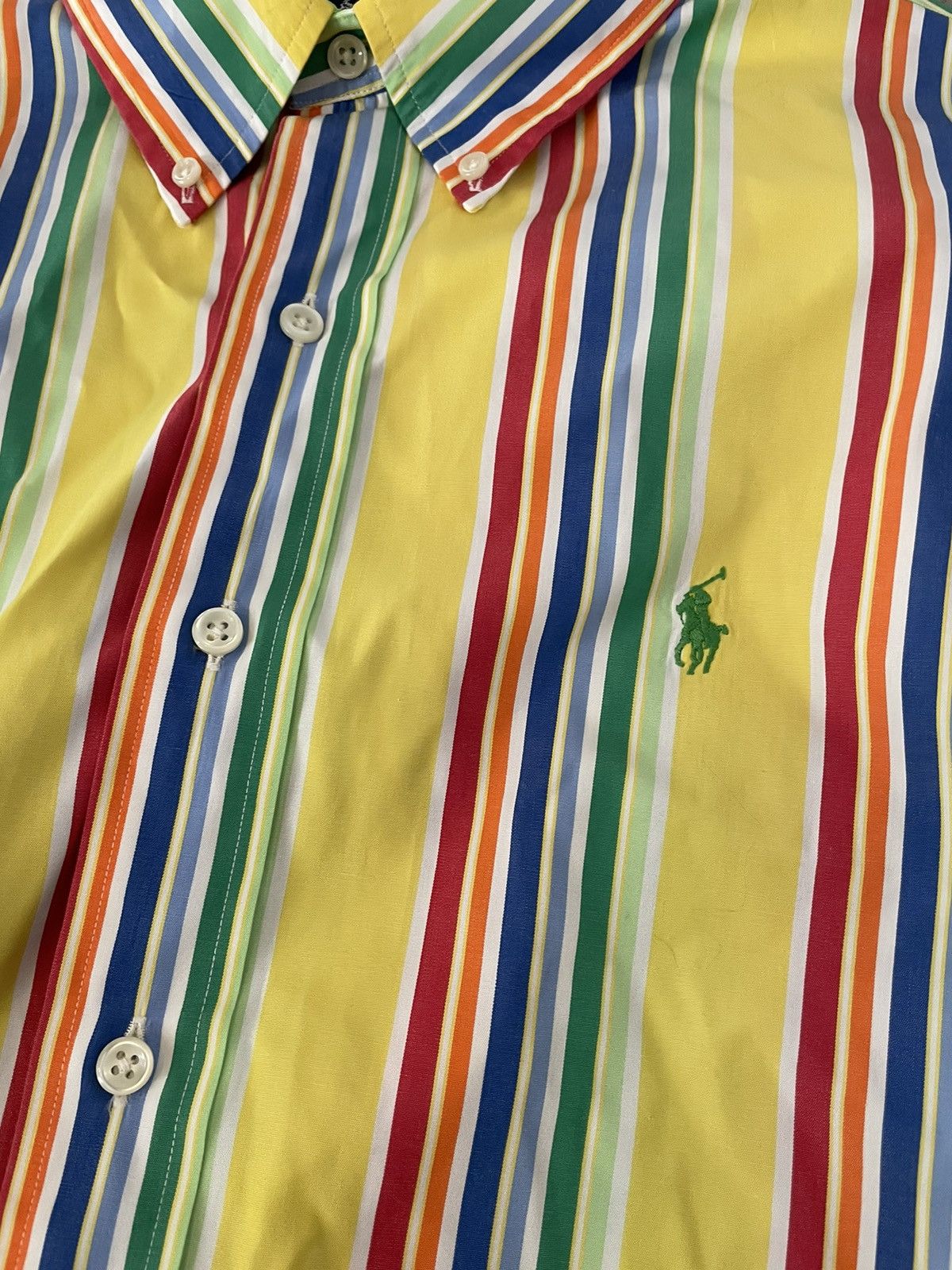 Polo Ralph Lauren × Vintage Bold Stripe Button Down Sport Shirt Size US L / EU 52-54 / 3 - 3 Thumbnail