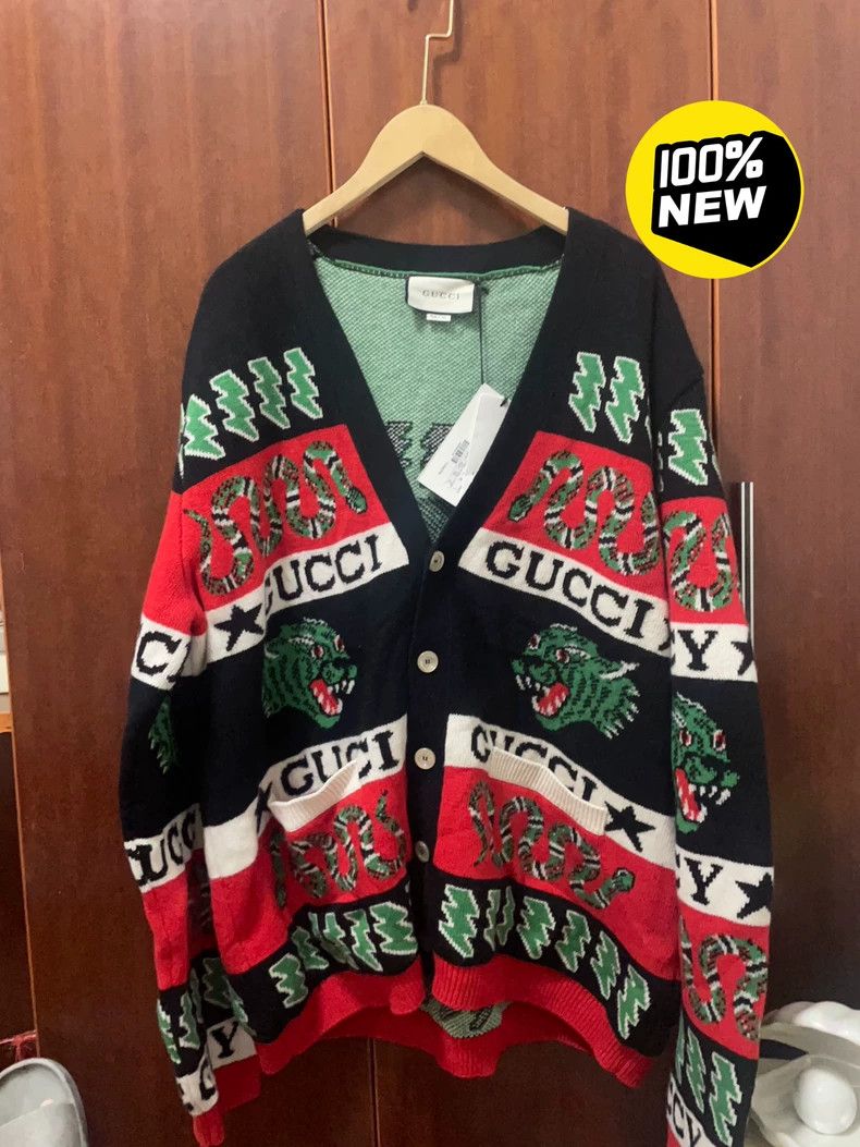 Gucci Gucci Cardigan with Colorful Design-dmc Size US XXL / EU 58 / 5 - 1 Thumbnail
