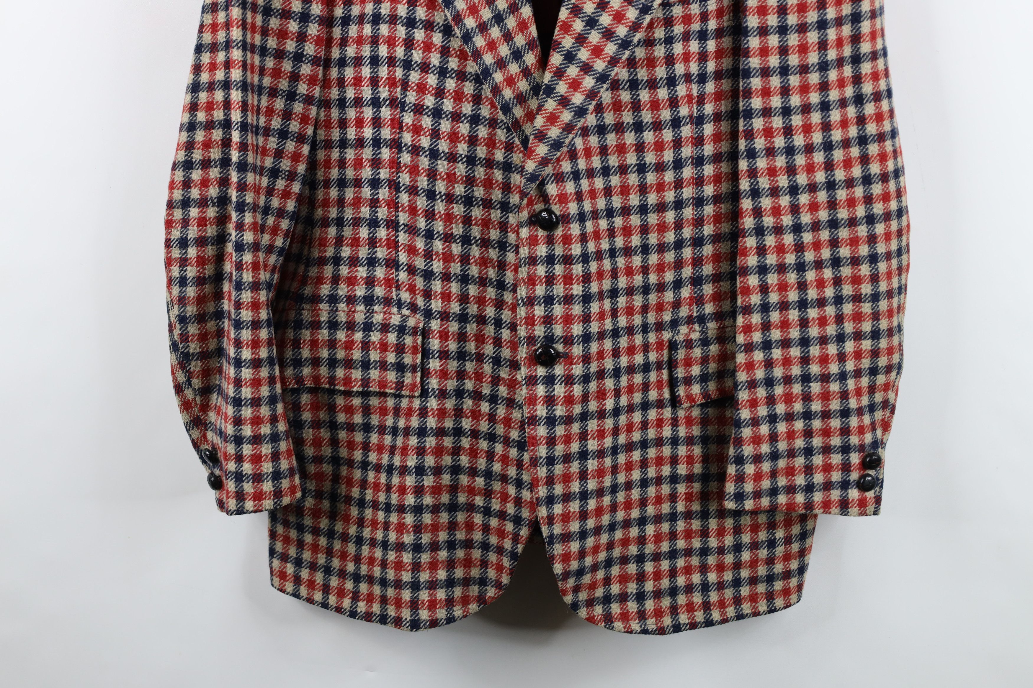 Vintage Vintage 60s 70s Rockabilly Suit Coat Blazer Jacket Plaid USA Size US XXL / EU 58 / 5 - 3 Thumbnail