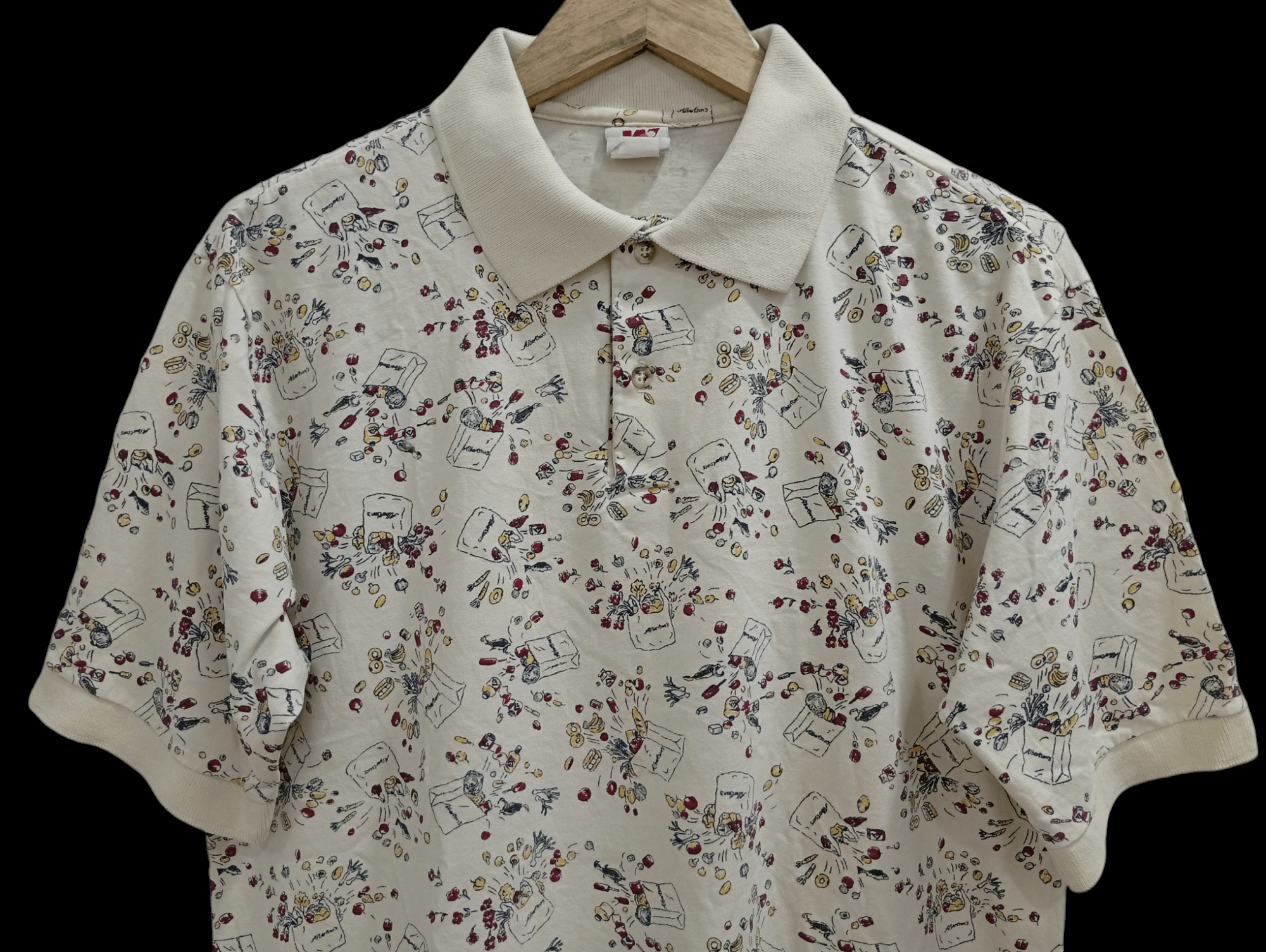 Japanese Brand × Vintage 🔥🔥Vintage Whang Full Print Polo T-Shirt Size US L / EU 52-54 / 3 - 13 Thumbnail