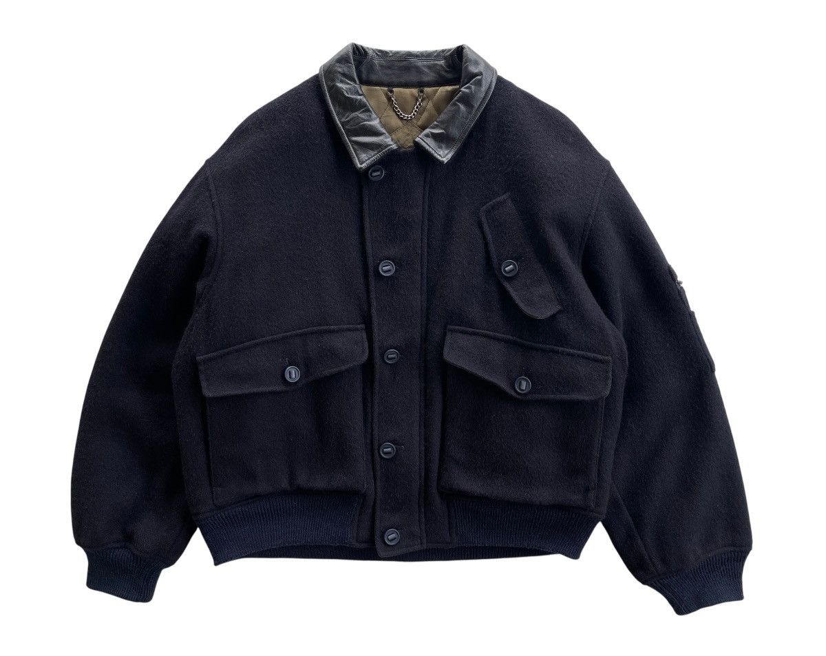 Japanese Brand Storm Island Wool Blouson Jacket Navy Size US M / EU 48-50 / 2 - 5 Thumbnail