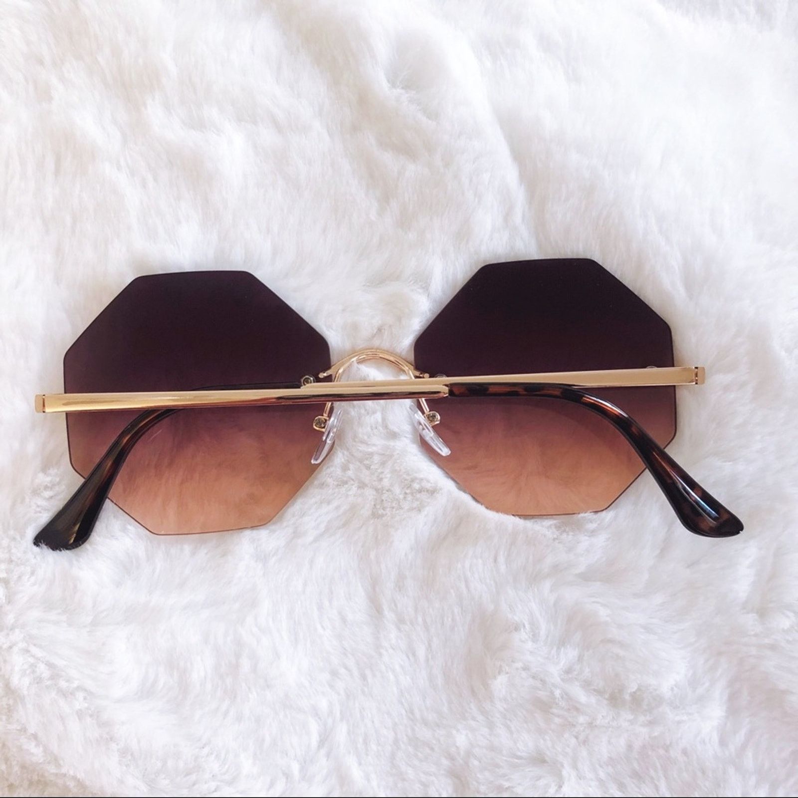 Other Alaiya Purple Octogonal Ombre Sunglasses Size ONE SIZE - 10 Thumbnail