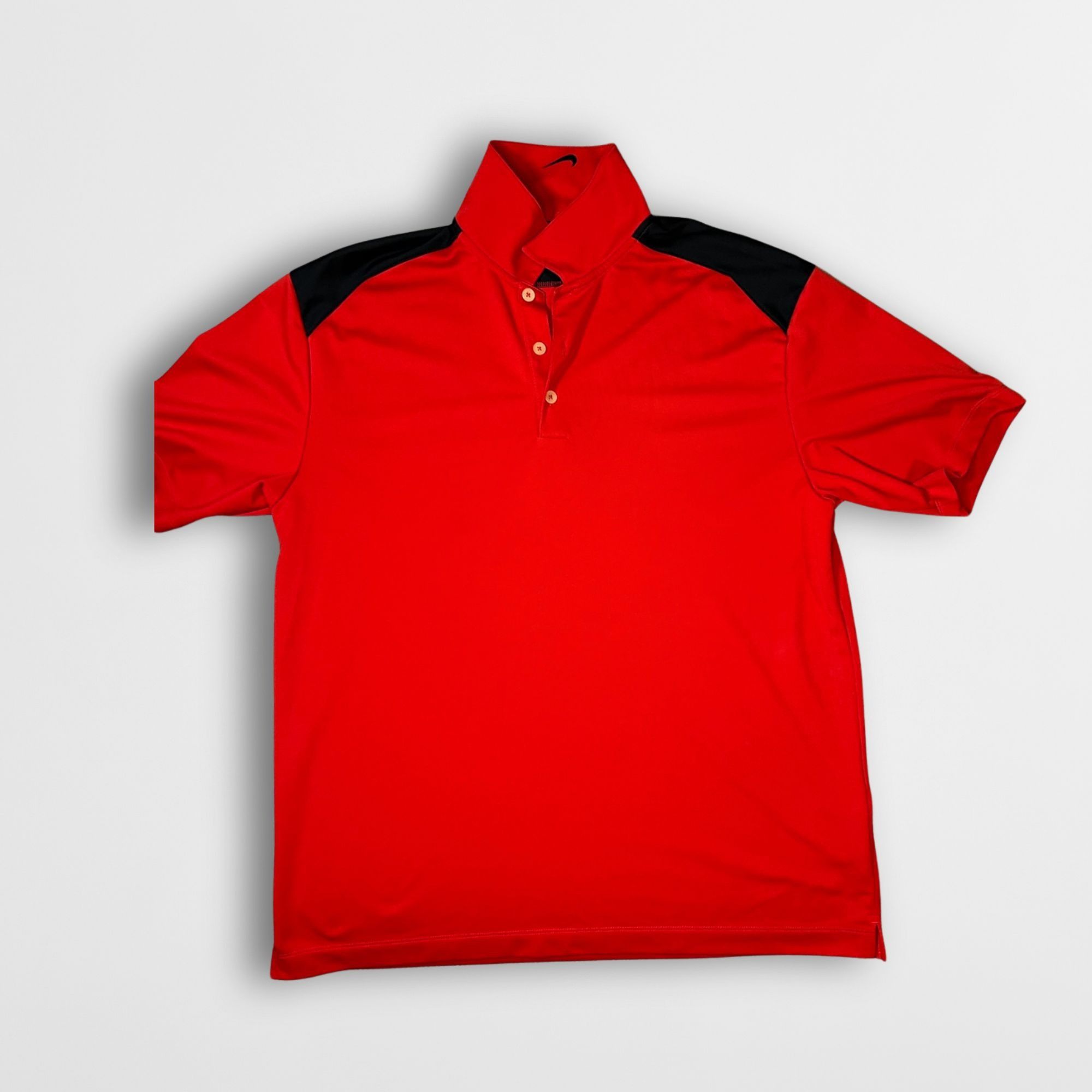 Nike Nike Golf Dri-Fit Red & Black Short Sleeve Polo Shirt Mens L Size US L / EU 52-54 / 3 - 2 Thumbnail