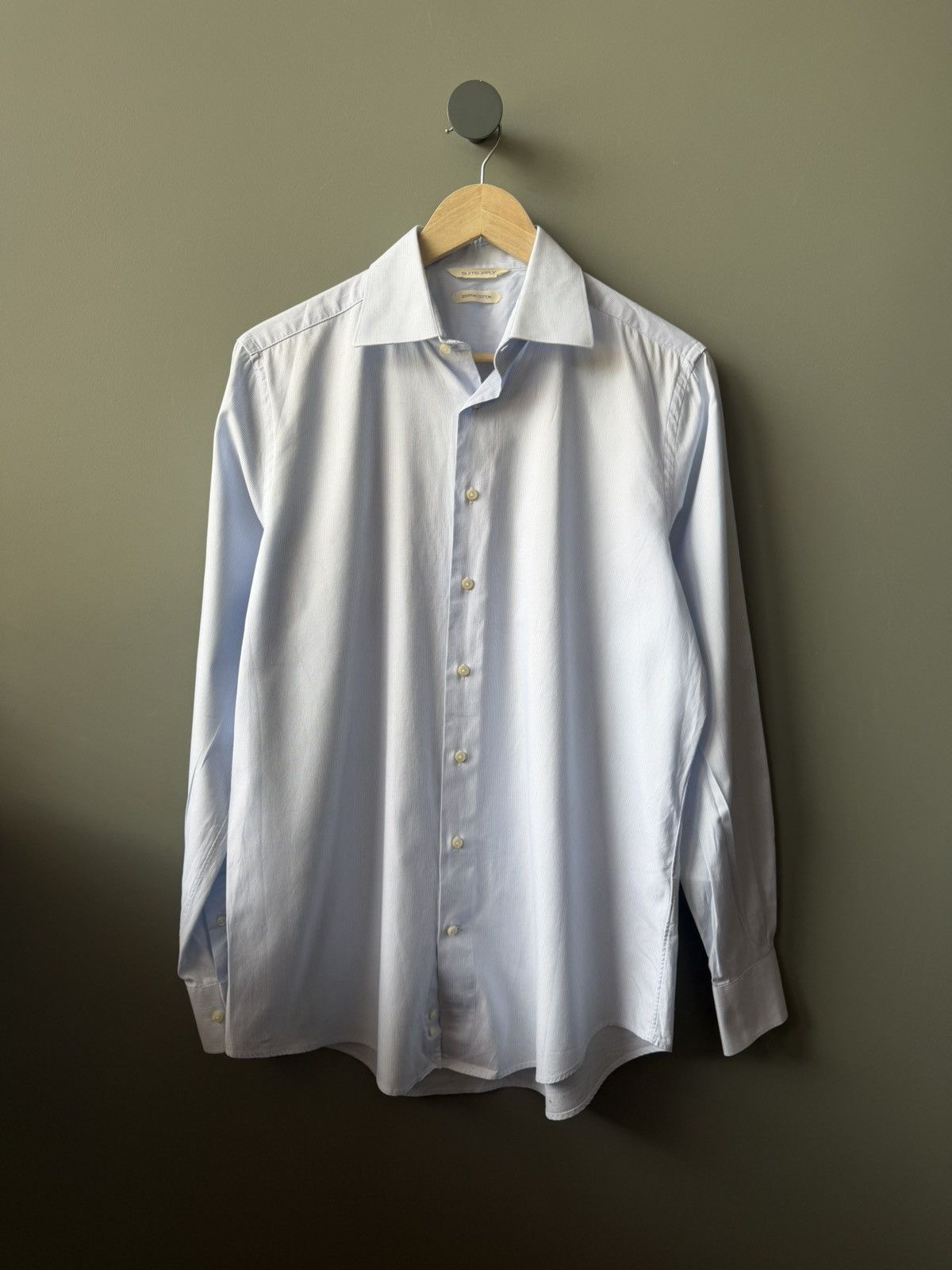Suitsupply Suitsupply Stripped Dress Shirt Size 39/15.5 Size US M / EU 48-50 / 2 - 1 Thumbnail