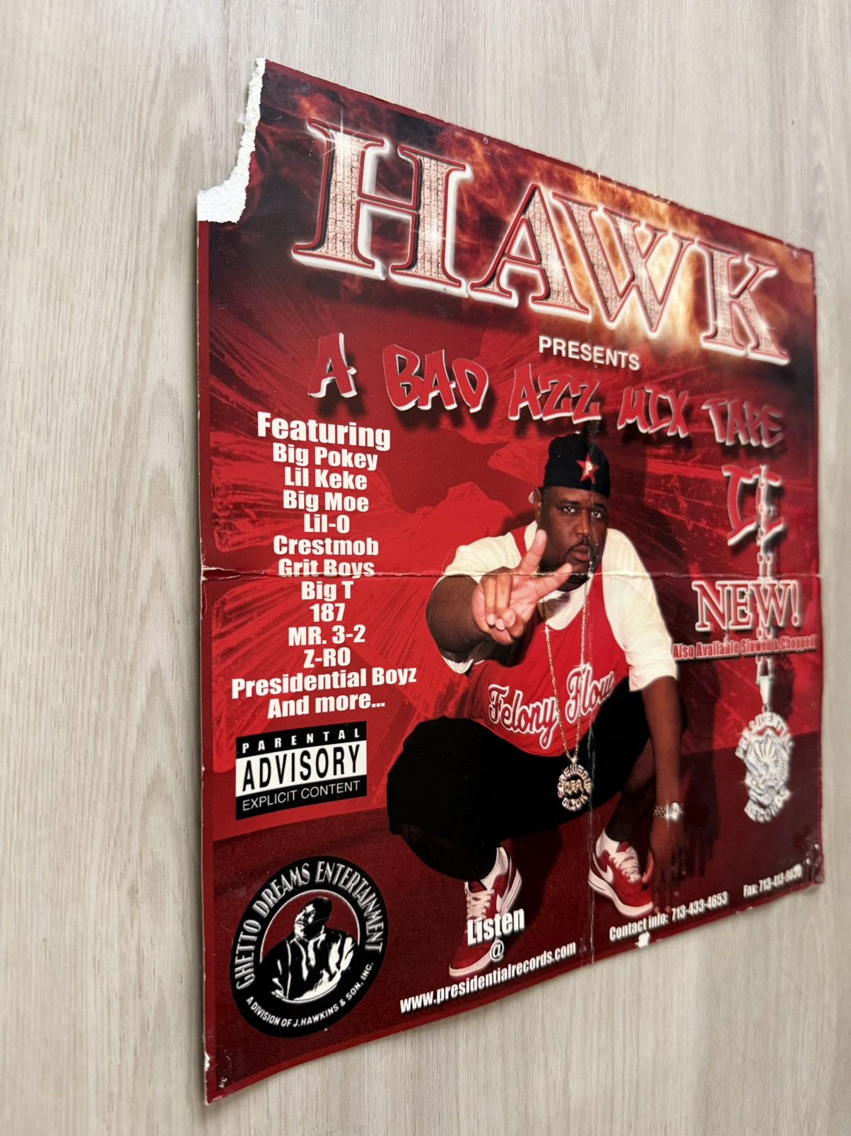 Vintage Rare 2 Sided Big Pokey / Hawk Album Promo Poster Size ONE SIZE - 5 Thumbnail