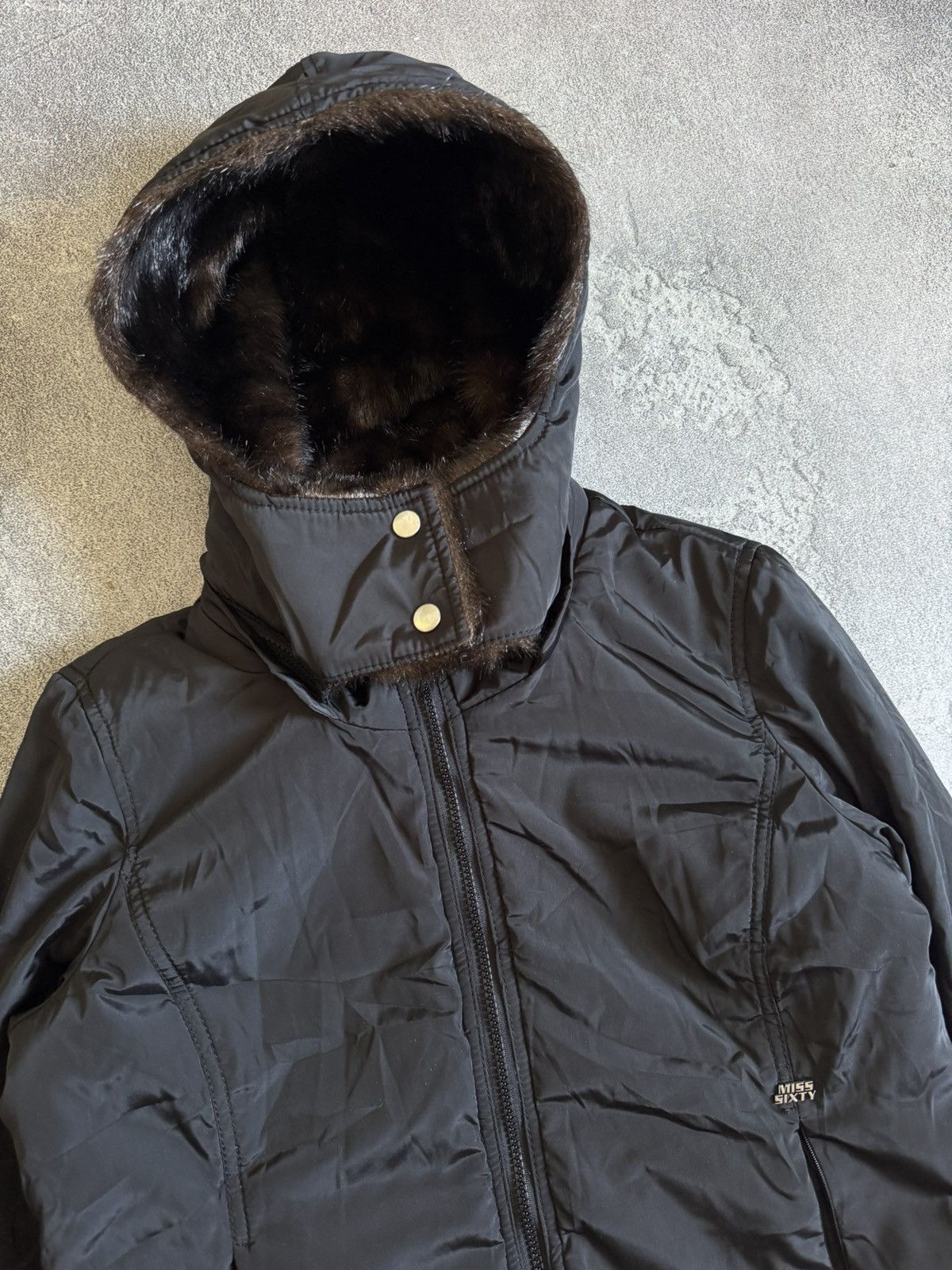 Miss Sixty Miss Sixty L/size faux fur reversible jacket hooded bomber Size L / US 10 / IT 46 - 17 Thumbnail