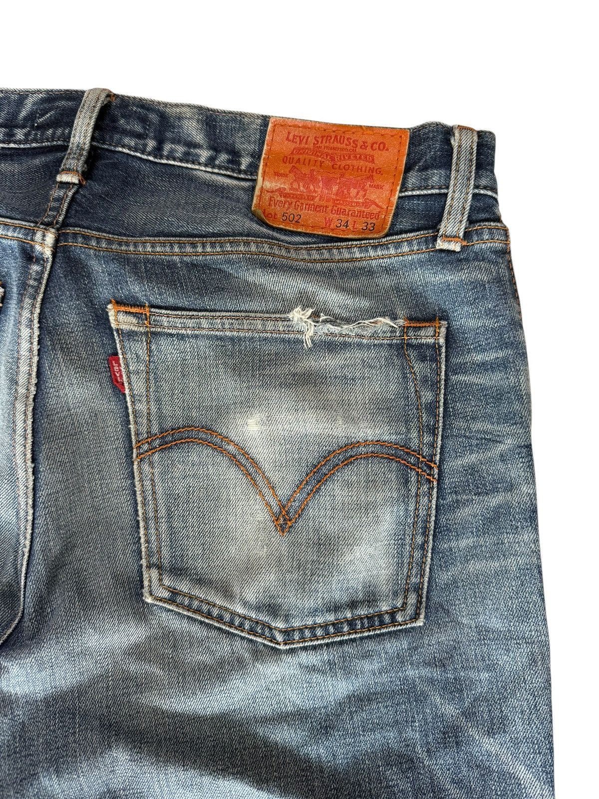 Levi's Vintage Clothing Vintage Levi’s Lot 502 Distressed Nice Design Denim Jeans Size US 32 / EU 48 - 14 Thumbnail