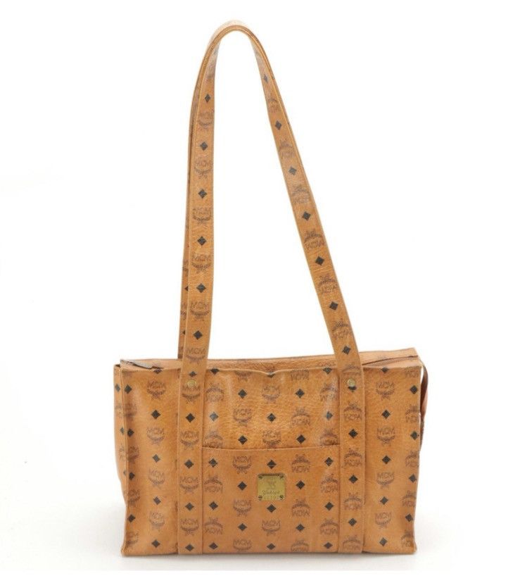MCM MCM Shoulder Tote in Cognac Visetos Coated Canvas – Vintage Size ONE SIZE - 1 Thumbnail