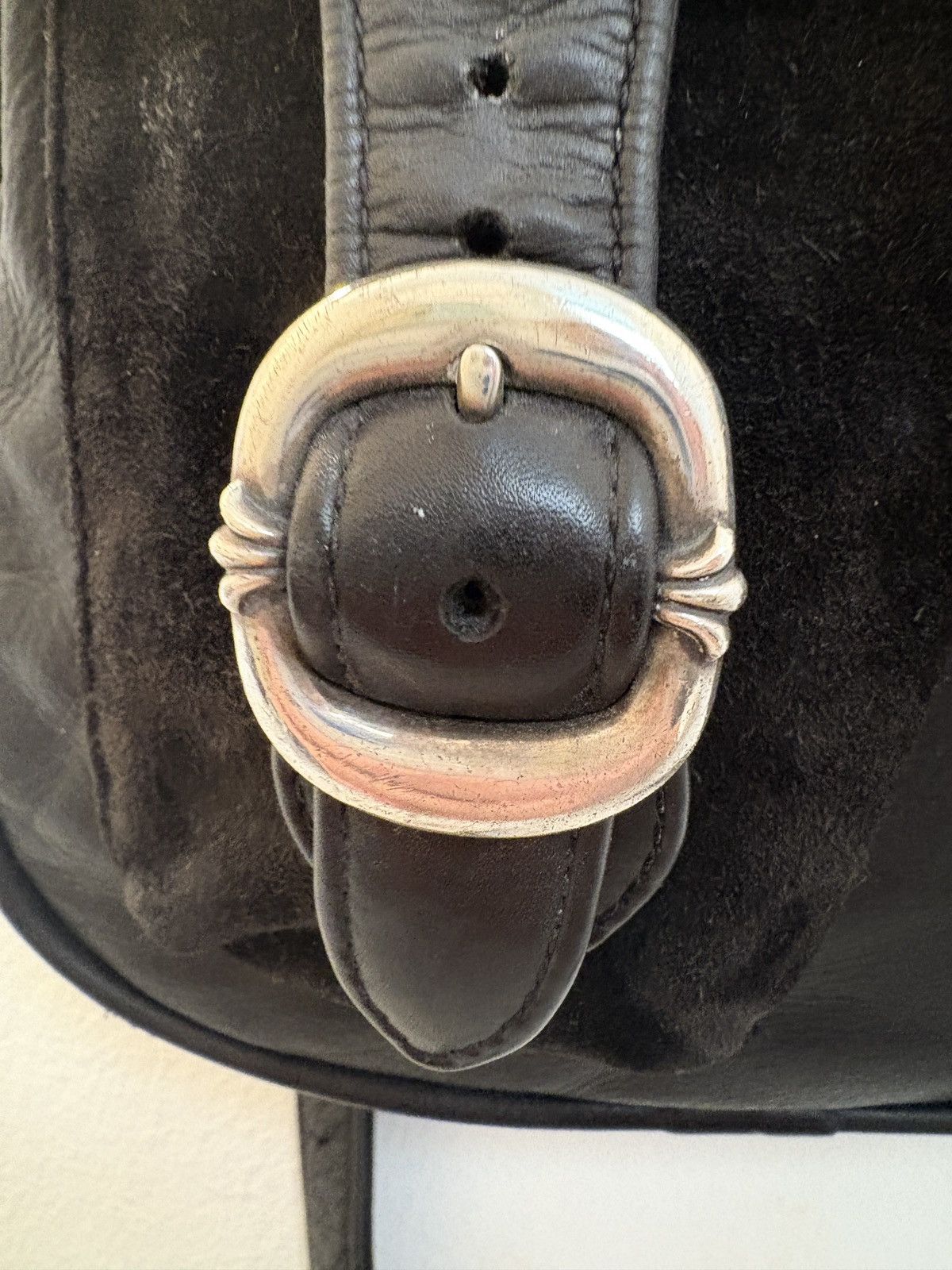 Chrome Hearts Chrome Hearts Suede & leather Backpack w/Sterling silver Size ONE SIZE - 11 Thumbnail