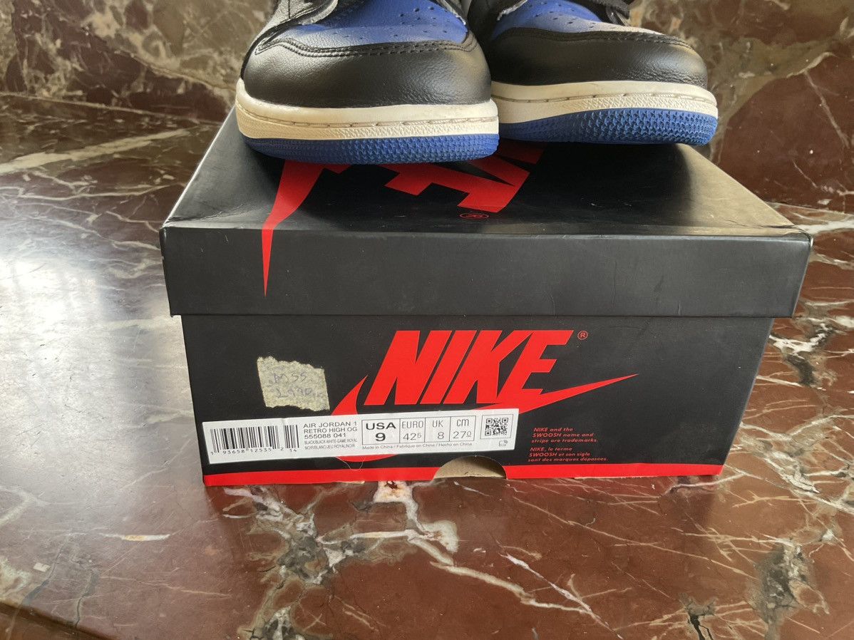 Jordan Brand × Nike Nike Air Jordan 1 Retro OG High Royal Toe 555088-041 Size US 8 / EU 41 - 5 Thumbnail
