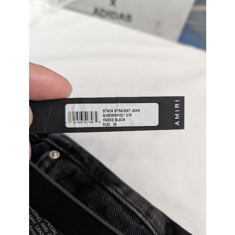 Amiri o1rshd1 Stack Straight Jeans in Faded Black Size US 36 / EU 52 - 21 Thumbnail