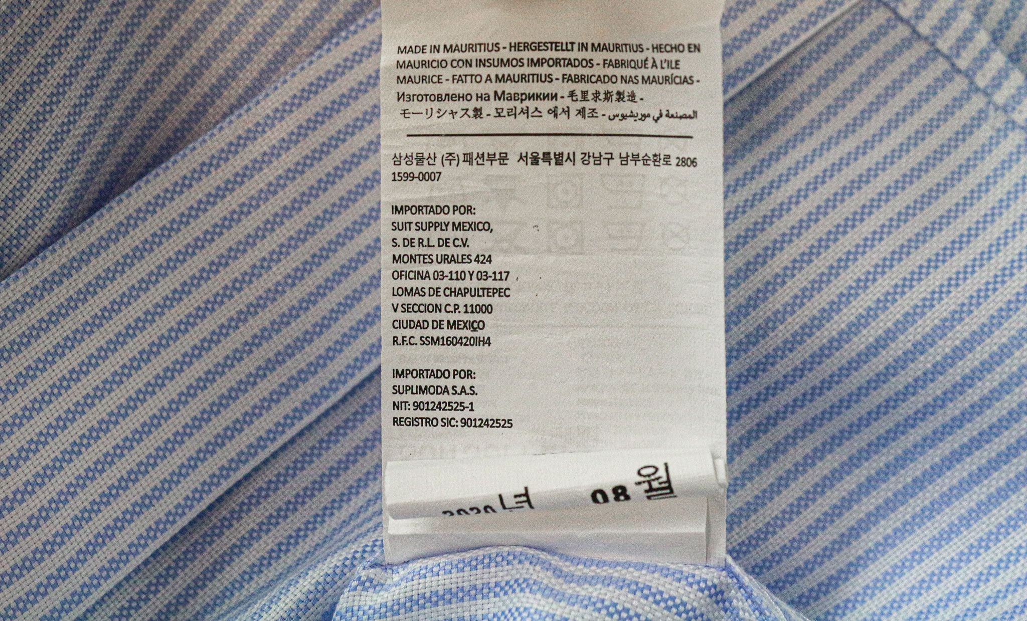 Suitsupply 42L/16 1/2L Extra Slim Blue Cotton Cutaway Shirt 79181 Size 42L - 7 Thumbnail