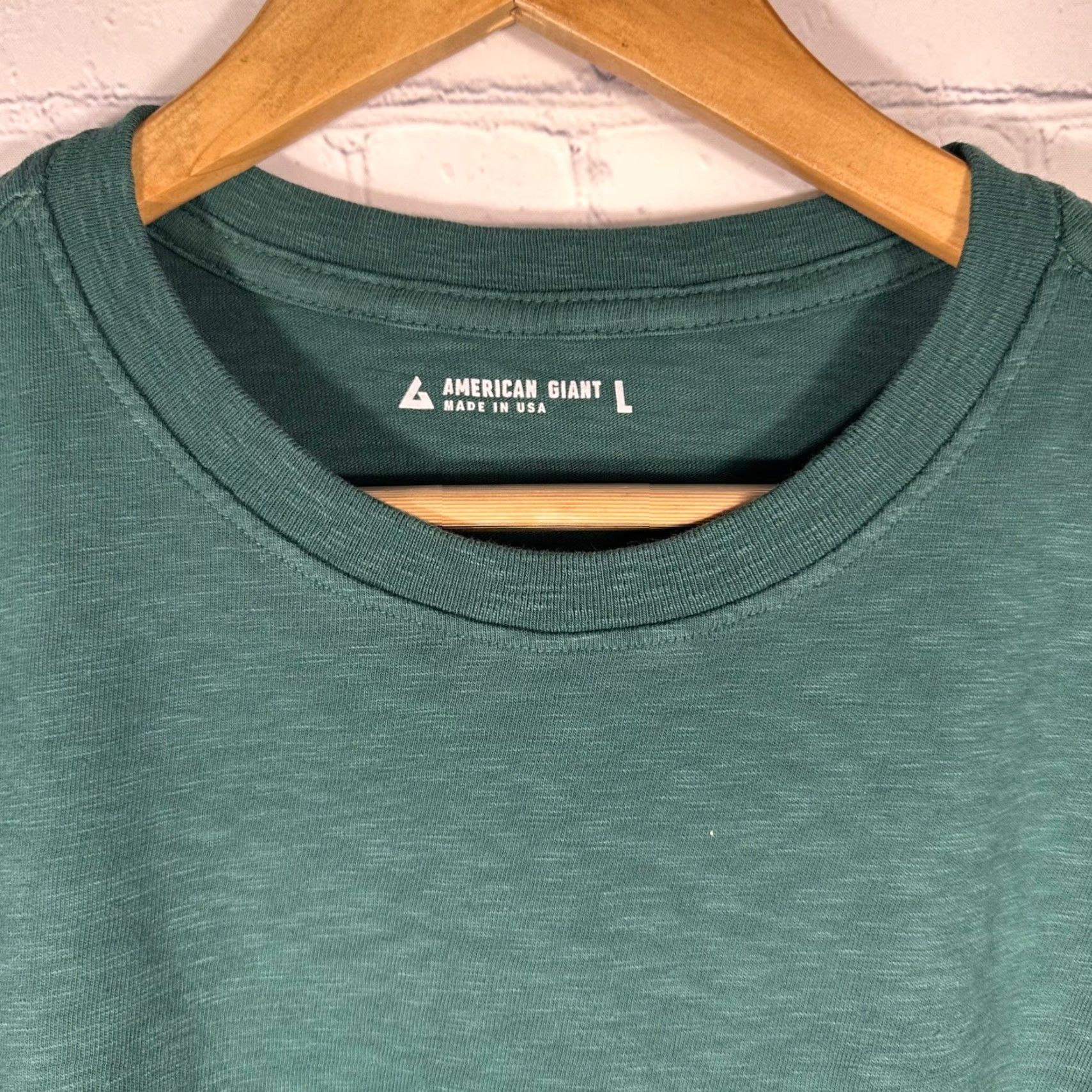Vintage VINTAGE American Giant Shirt Mens L Green Cotton Crew Neck Long Sleeve? Size US L / EU 52-54 / 3 - 2 Thumbnail