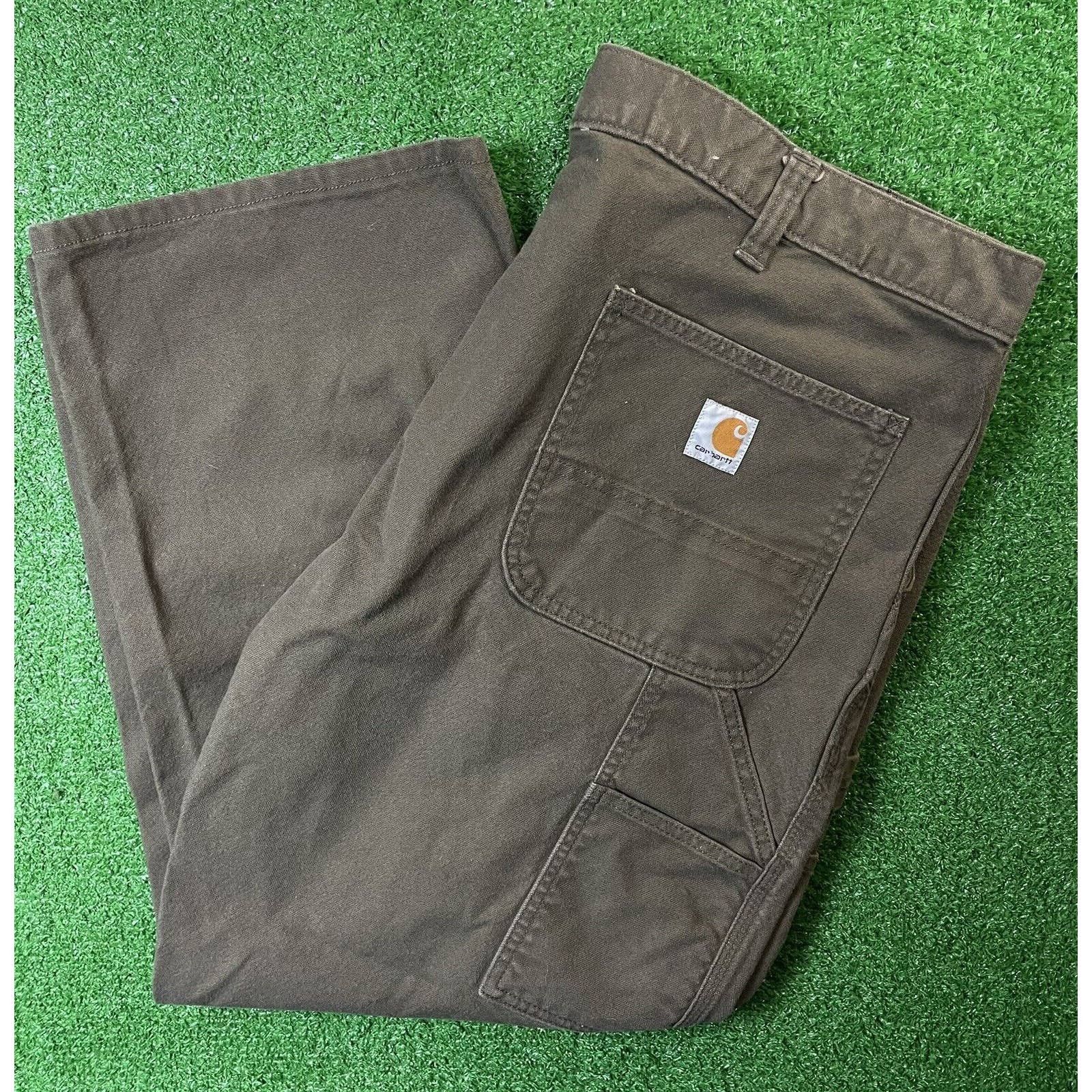Carhartt Carhartt Forest Green Baggy Wide Carpenter 42 30 Jeans Pants Size US 42 / EU 58 - 1 Thumbnail