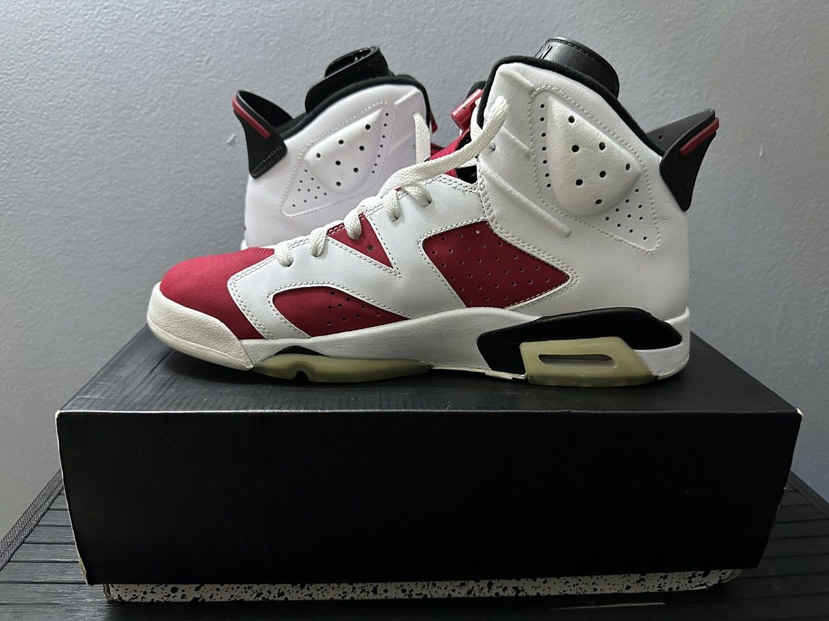 Jordan Brand × Nike 2008 Nike Air Jordan VI 6 Carmine CDP Size US 10.5 / EU 43-44 - 4 Thumbnail