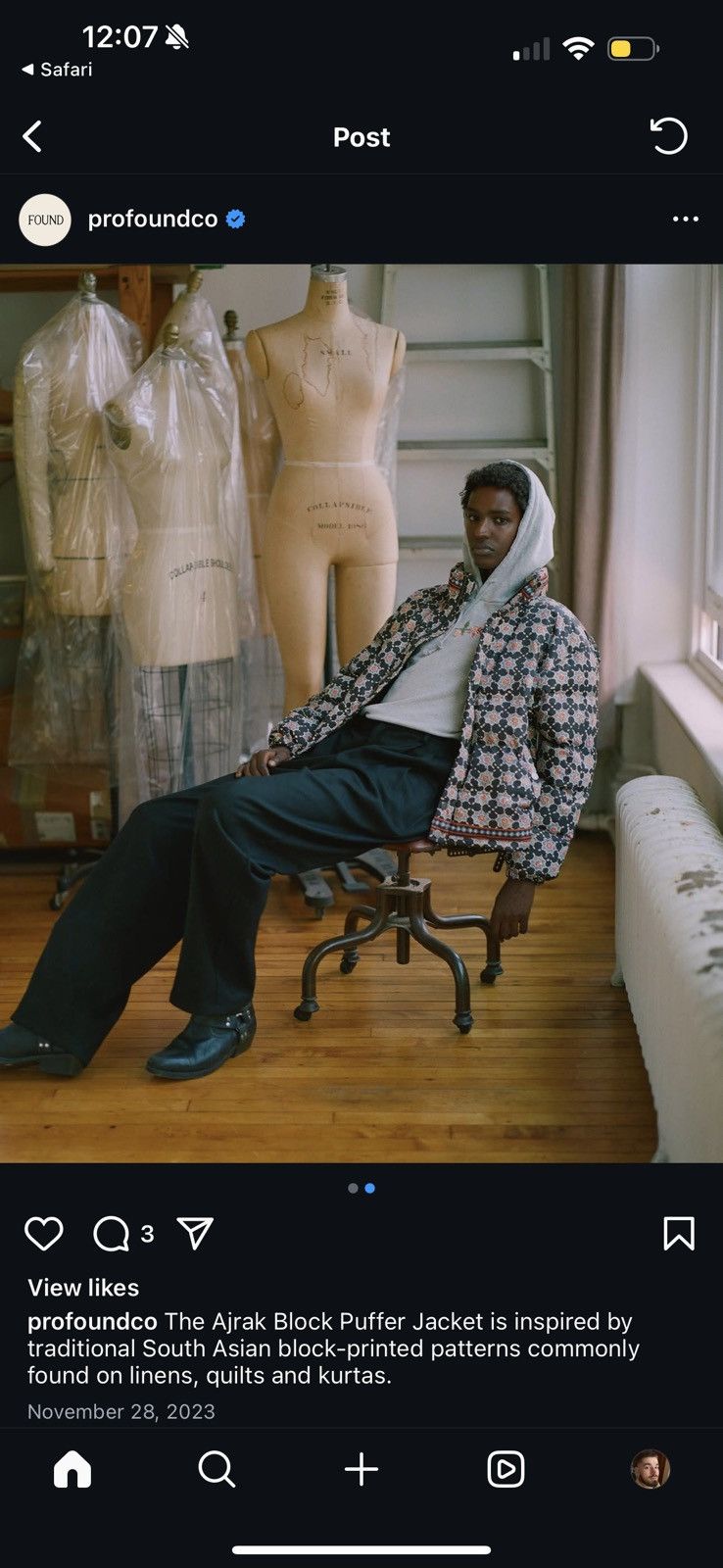 Profound Aesthetic 1 OF 1 SAMPLE PUFFER PROFOUND CLOTHING Size US L / EU 52-54 / 3 - 8 Thumbnail