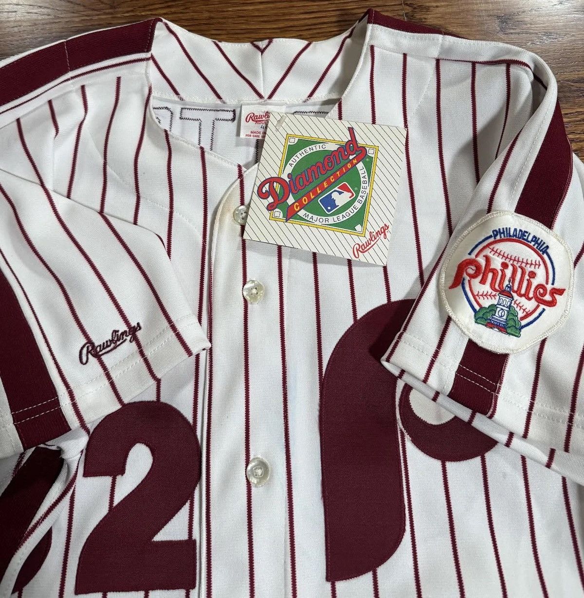 Vintage Vintage Rawlings Authentic Phillies Steve Carlton Jersey Size US L / EU 52-54 / 3 - 4 Thumbnail
