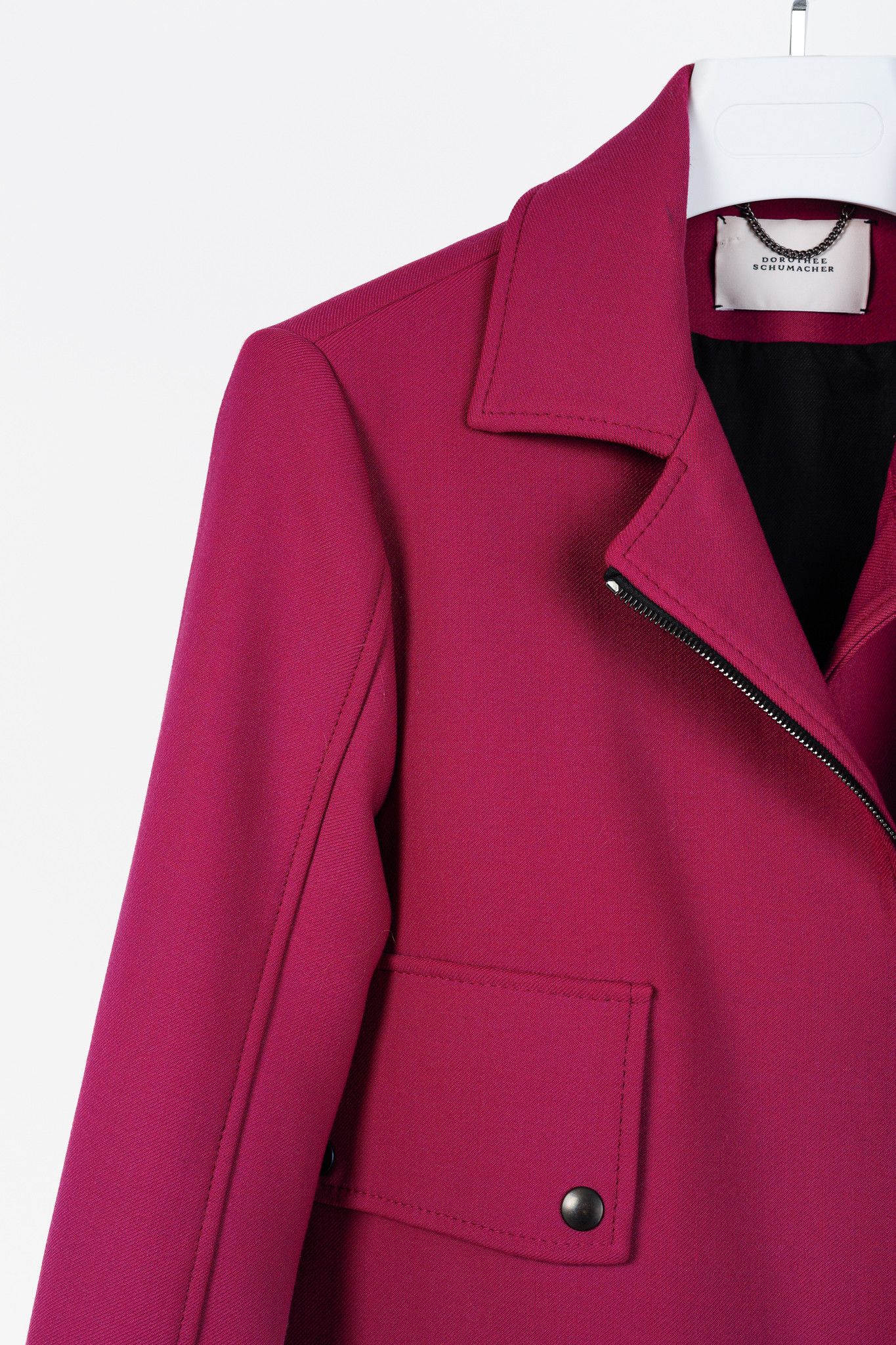 DOROTHEE SCHUMACHER Dorothee Schumacher Business Perfection Cropped Moto Jacket Size XS / US 0-2 / IT 36-38 - 5 Thumbnail
