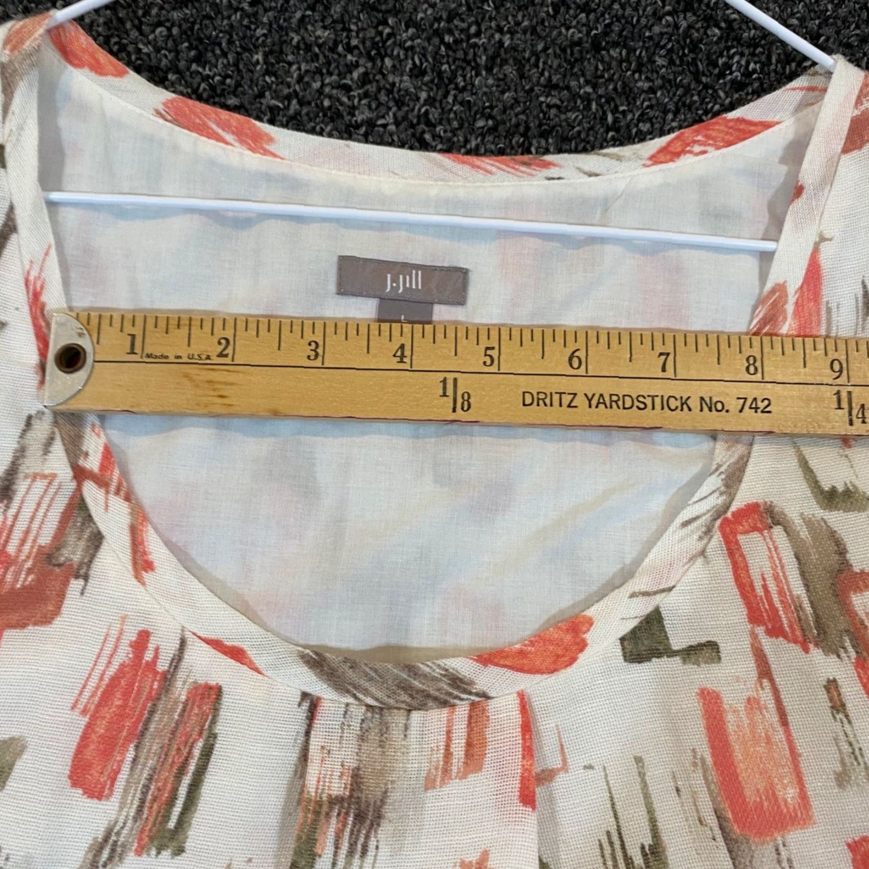 J. Jill J. Jill Tank Top Womens L Silk Linen Blend White Red Sleeveless Blouse Casual Workwear Size L / US 10 / IT 46 - 6 Thumbnail