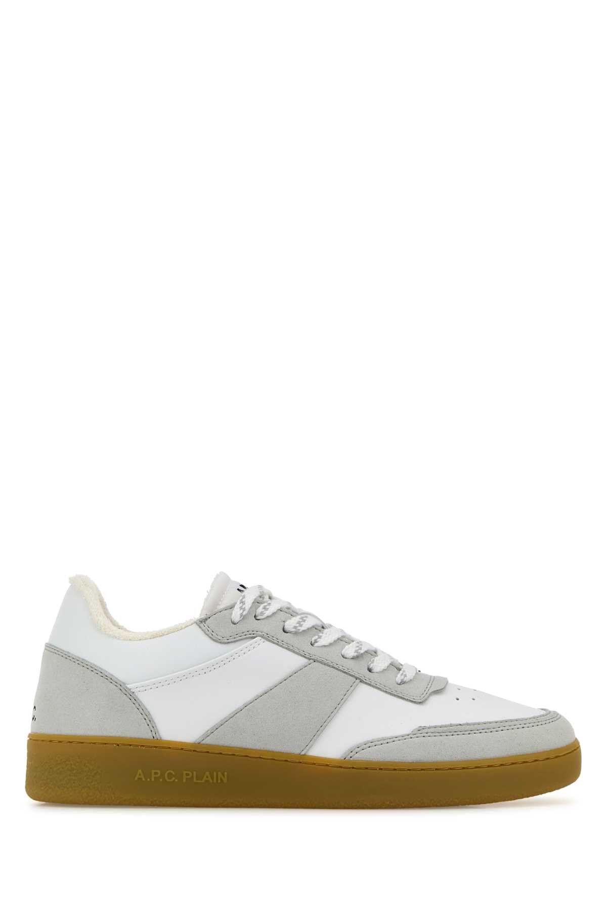 A.P.C. Two-Tone Synthetic Leather Plain Sneakers Size US 7 / EU 40 - 1 Thumbnail