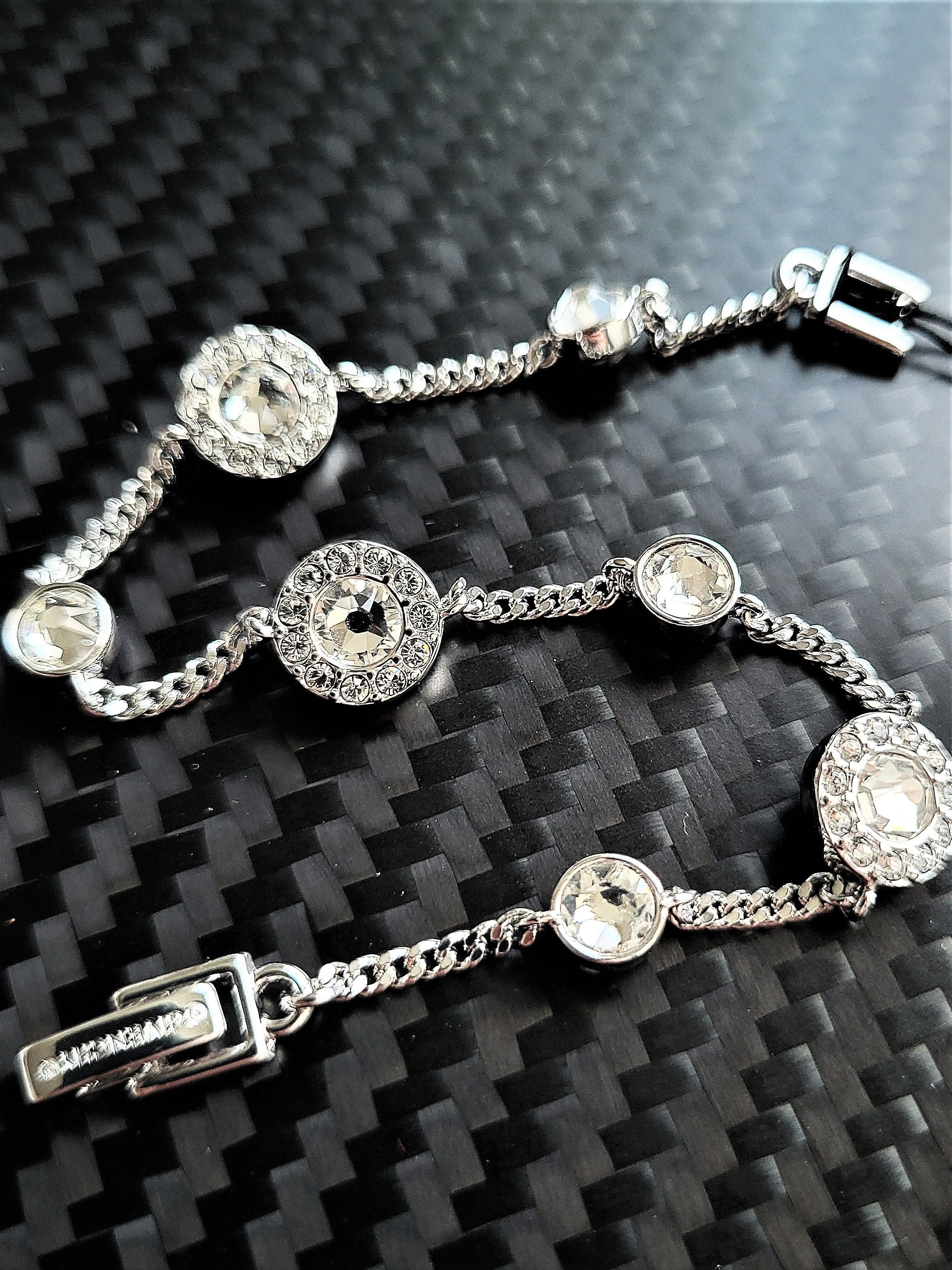 image of Givenchy Silver Pavé Crystal Bracelet, Men's