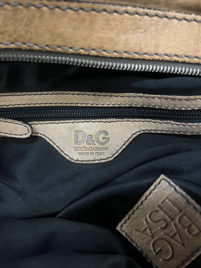 Dolce & Gabbana 2000s Dolce & Gabbana Brown Leather Handle Bag Size ONE SIZE - 8 Thumbnail