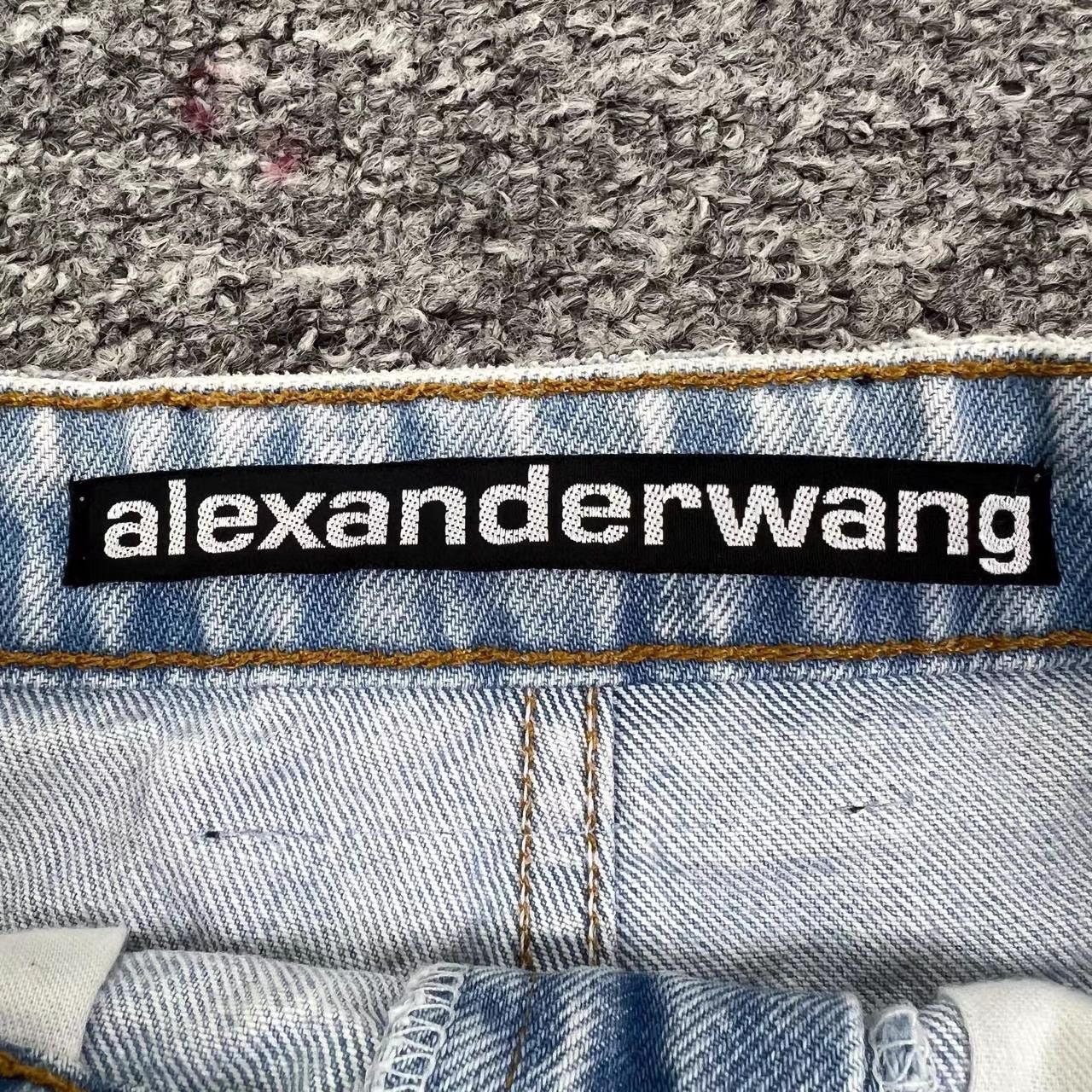 Alexander Wang Alexanderwang Washed Distressed Frayed Denim Shorts K12 Size 25" / US 0 / IT 36 - 4 Thumbnail