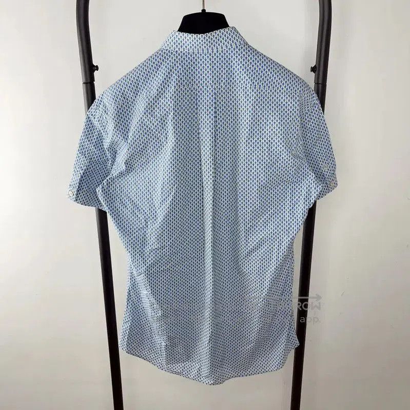 Alexander McQueen Alexander McQueen Blue Cotton Short Sleeve Shirt . Size US XL / EU 56 / 4 - 2 Thumbnail