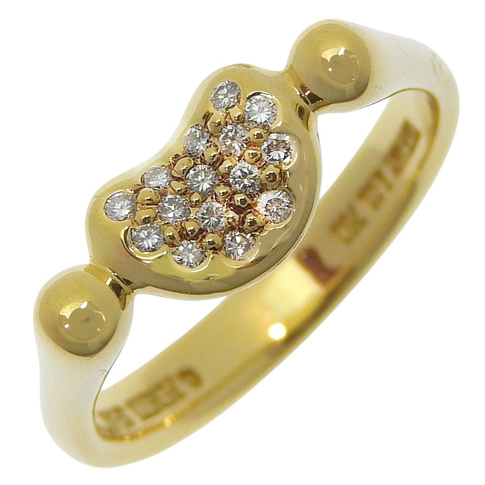 Tiffany & Co. Tiffany & Co. Elsa Peretti Bean Ring 18K Yellow Gold with Diamonds Size ONE SIZE - 1 Thumbnail