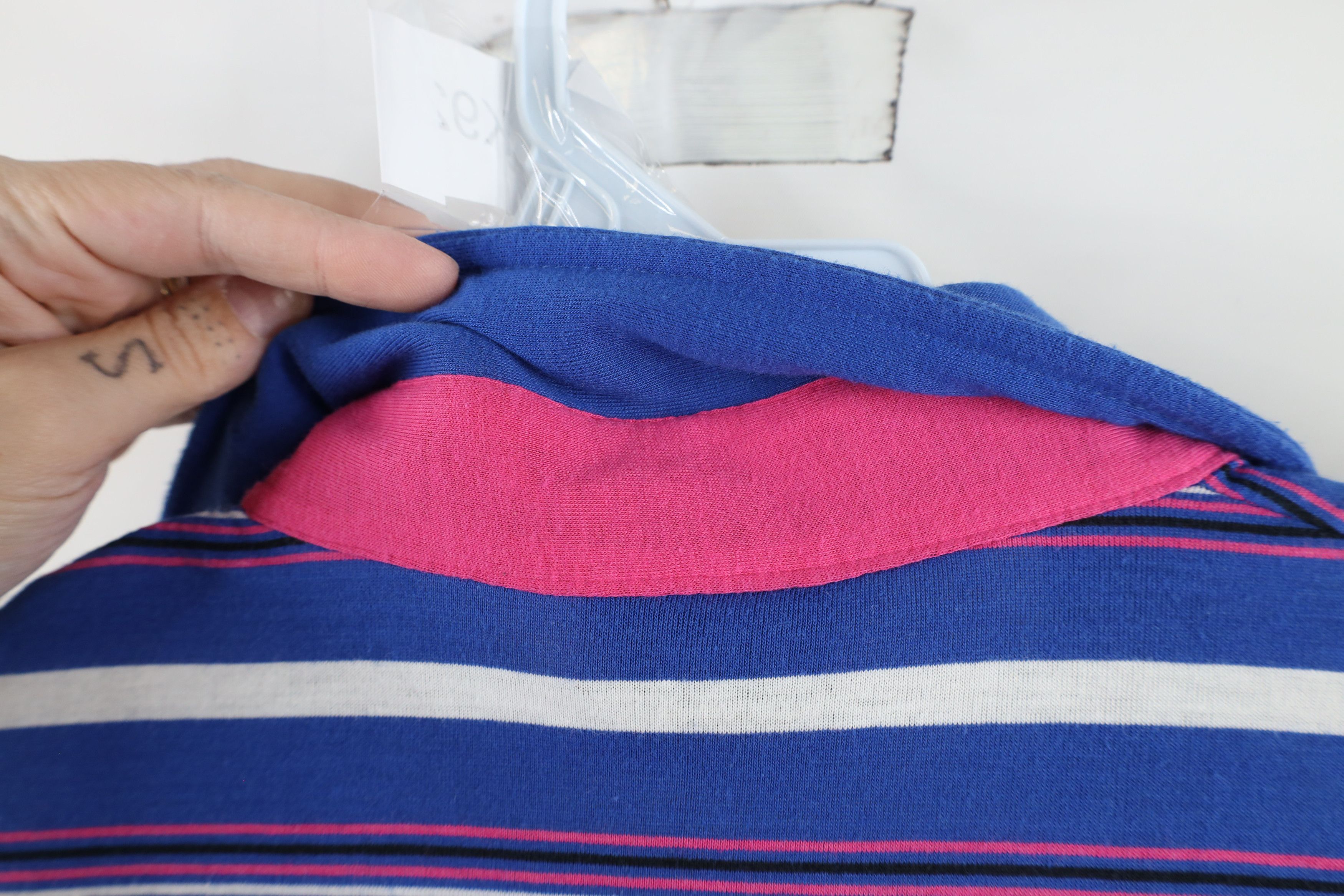 Vintage Vintage 70s Streetwear Striped Knit Collared Golf Polo Shirt Size US M / EU 48-50 / 2 - 8 Thumbnail