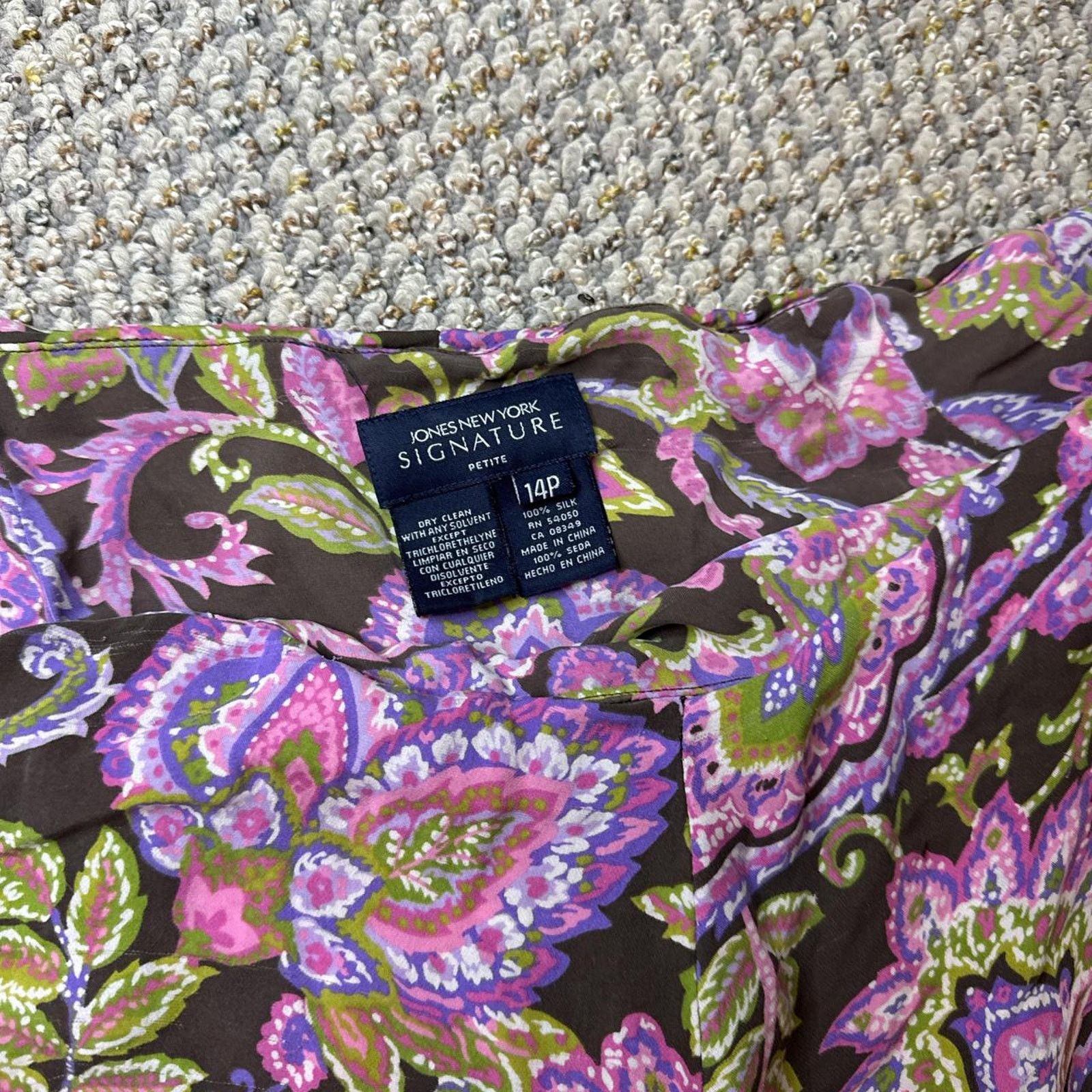 Jones New York fairy vintage floral tiered silky floral paisley skirt Size 36" / US 14 / IT 50 - 5 Thumbnail